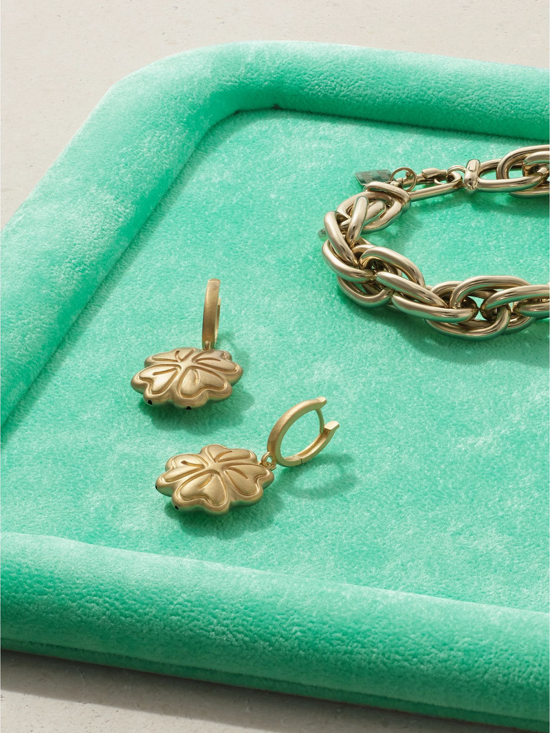 LAUREN RUBINSKI Faux suede jewelry tray Turquoise outlook