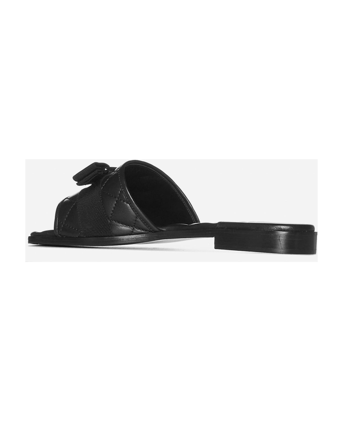 Love Cq Quilted Leather Flat Sandals - 3