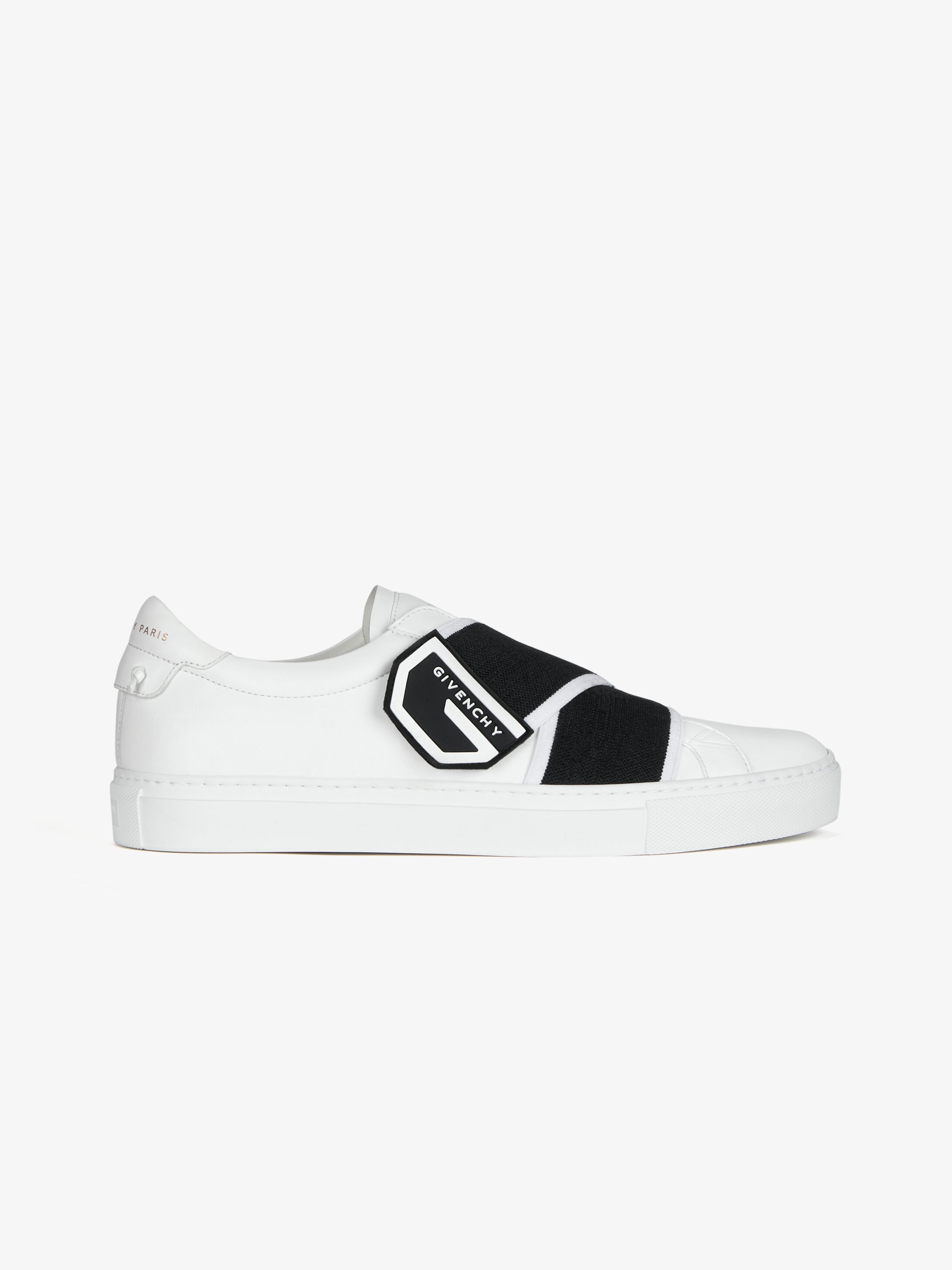 GIVENCHY crossed webbing sneakers in leather - 1