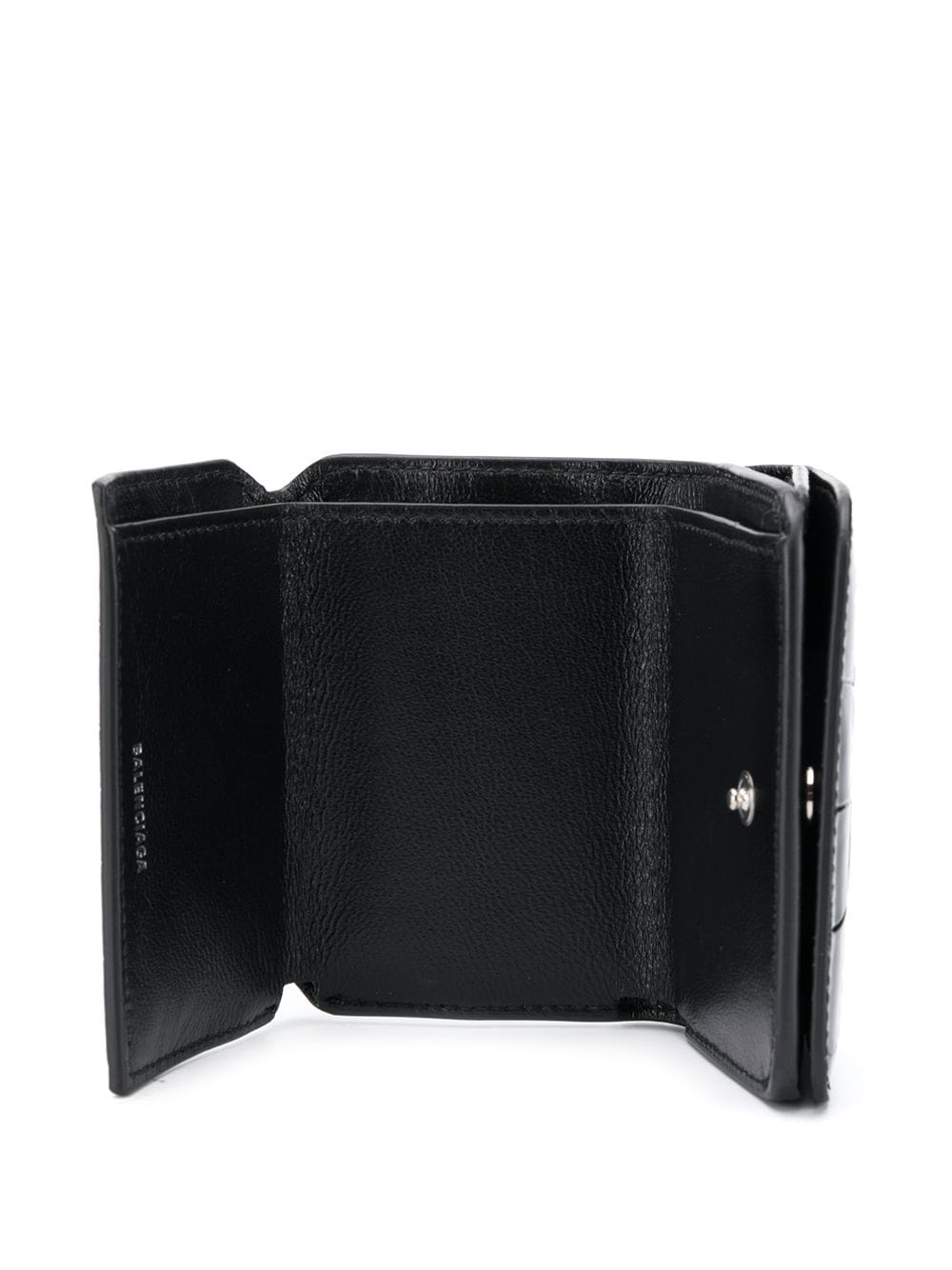 logo print leather wallet - 3