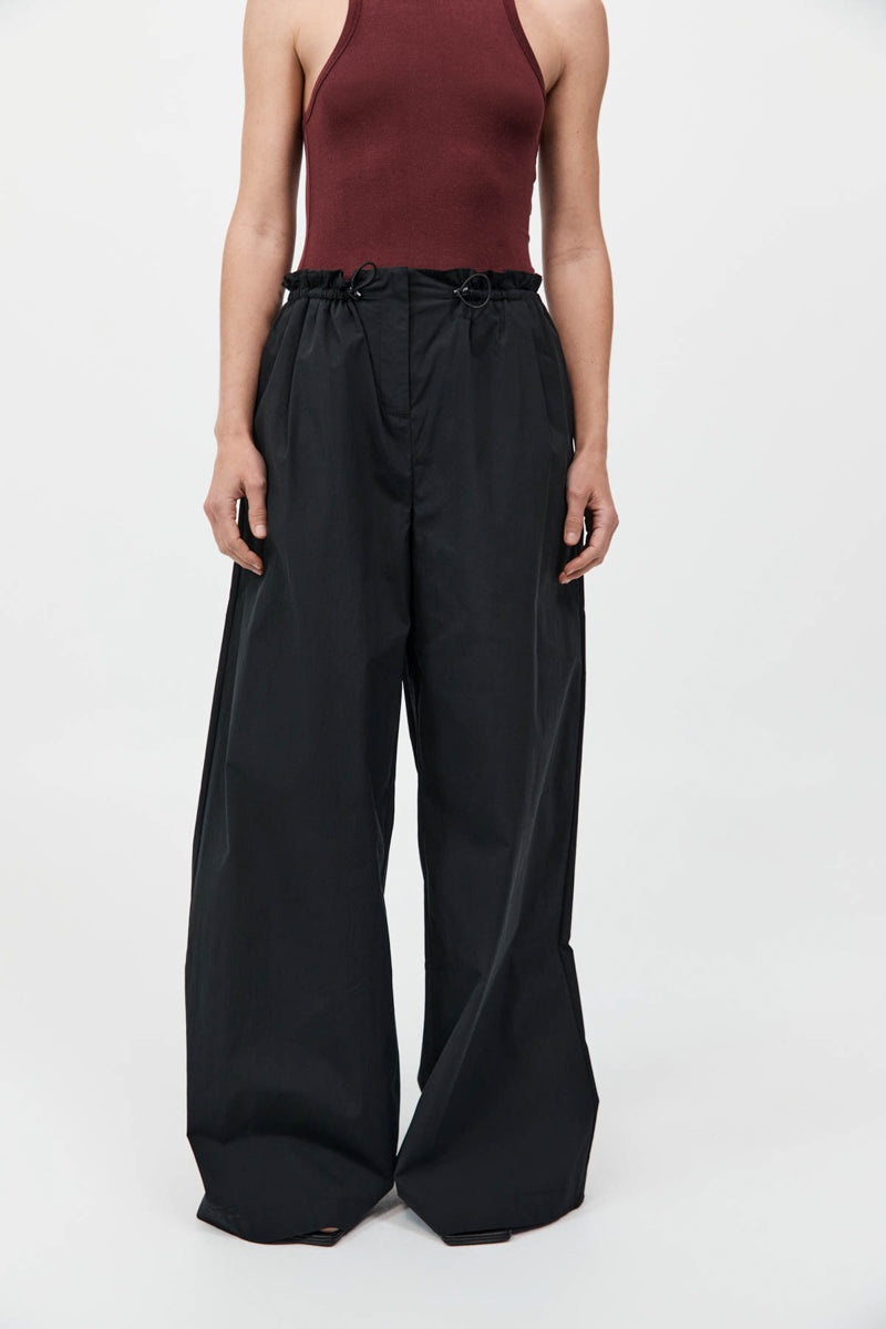 Petit Paperbag Waist Pants - Black - 3