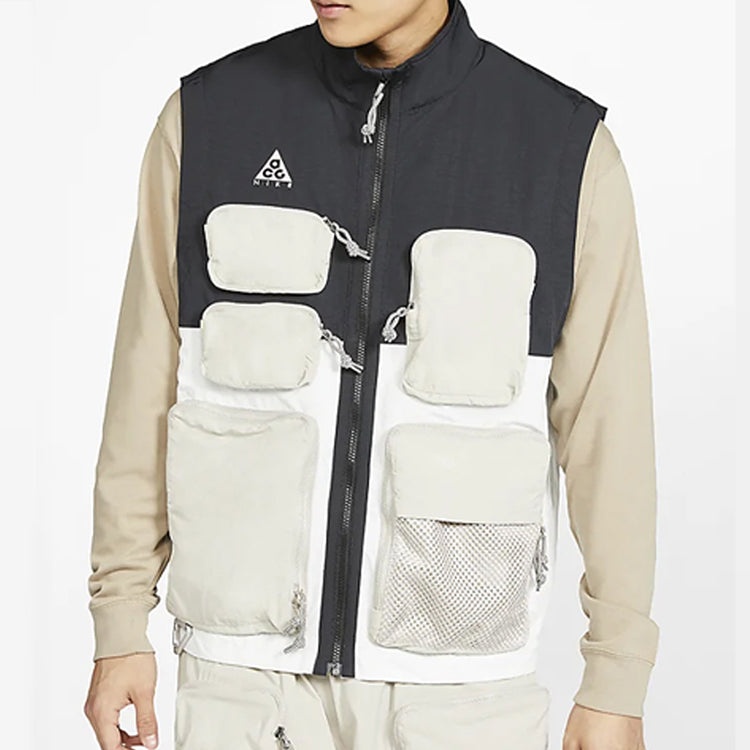 Men's Nike ACG Colorblock Functional vest Black White Gray 'Black Smtwht String' CK7237-010 - 3