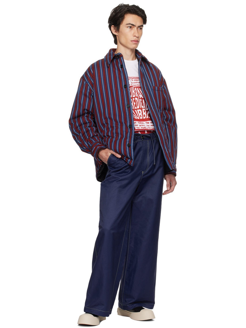 Marni Blue & Red Striped Jacket outlook