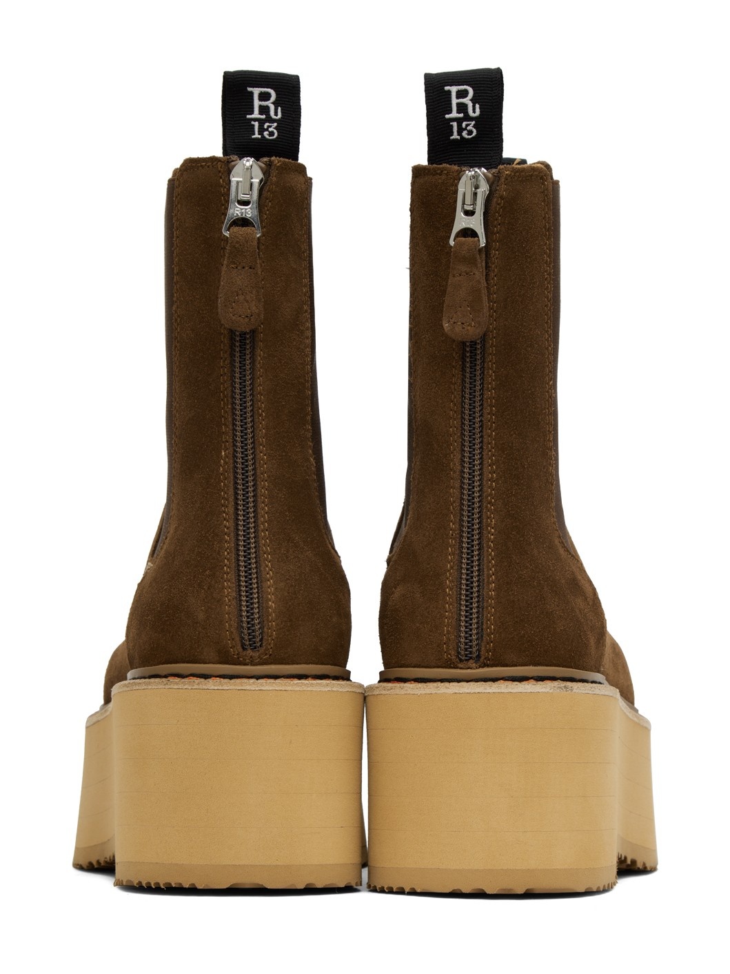 Brown Double Stack Chelsea Boots - 2