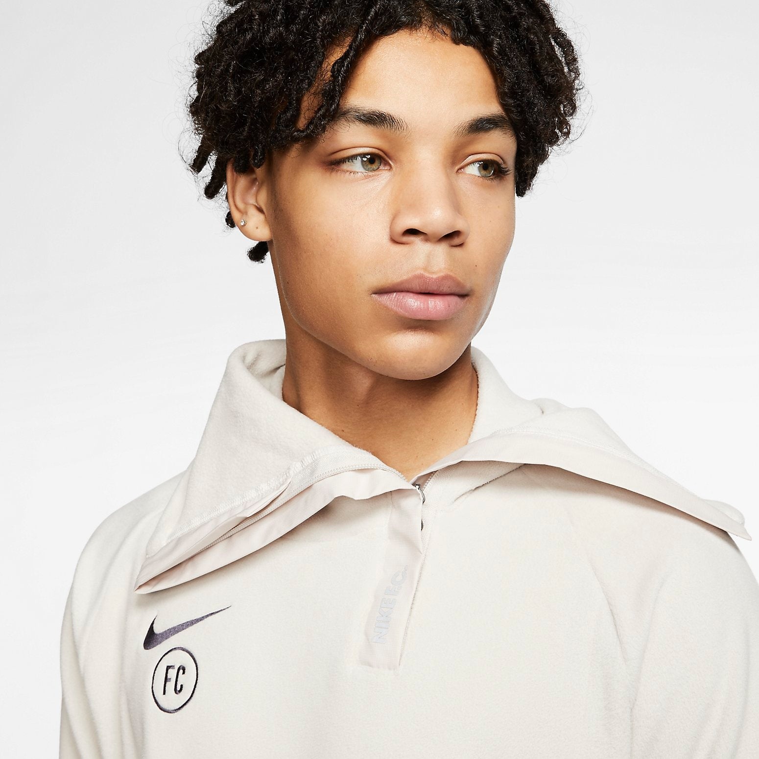 Nike FC Winter Drill Fleece 1/4Zip Jackets 'beige' AT6106-008 - 2