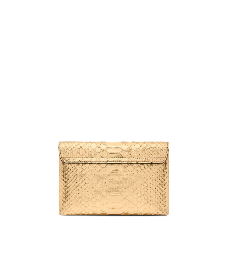 LAMINATED STAMPED PYTHON LEATHER MONARCH MINI BAG 3