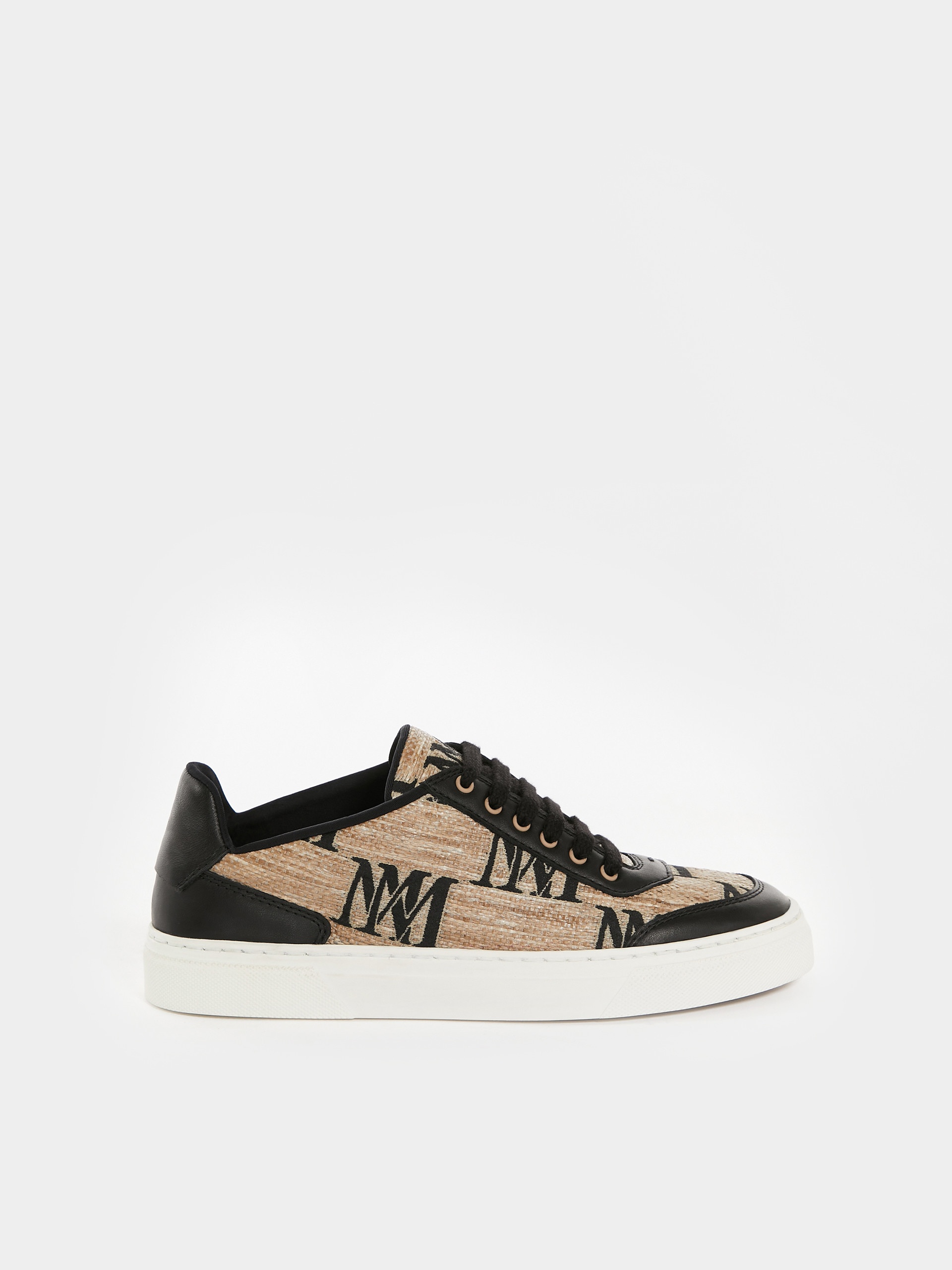 LOGOCITY Jacquard raffia-effect fabric trainers - 1