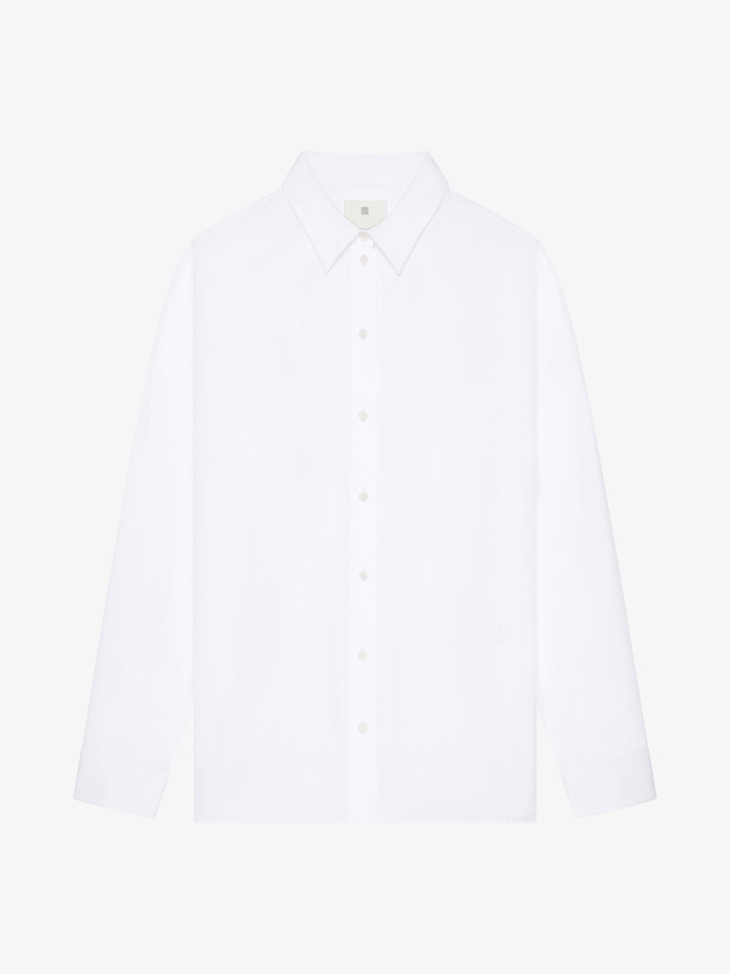 OVERSIZED SHIRT IN POPLIN WITH OPEN BACK - 1