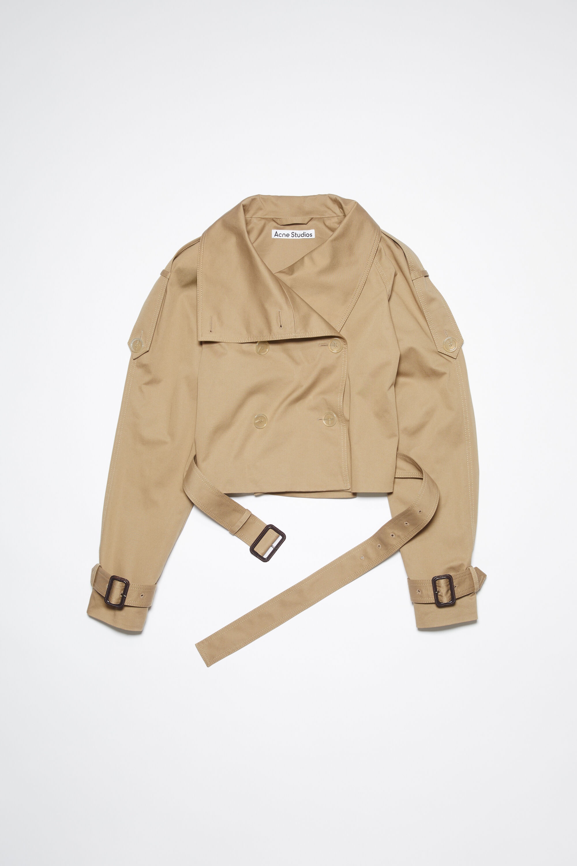 Double-breasted trench jacket - Cold beige - 7