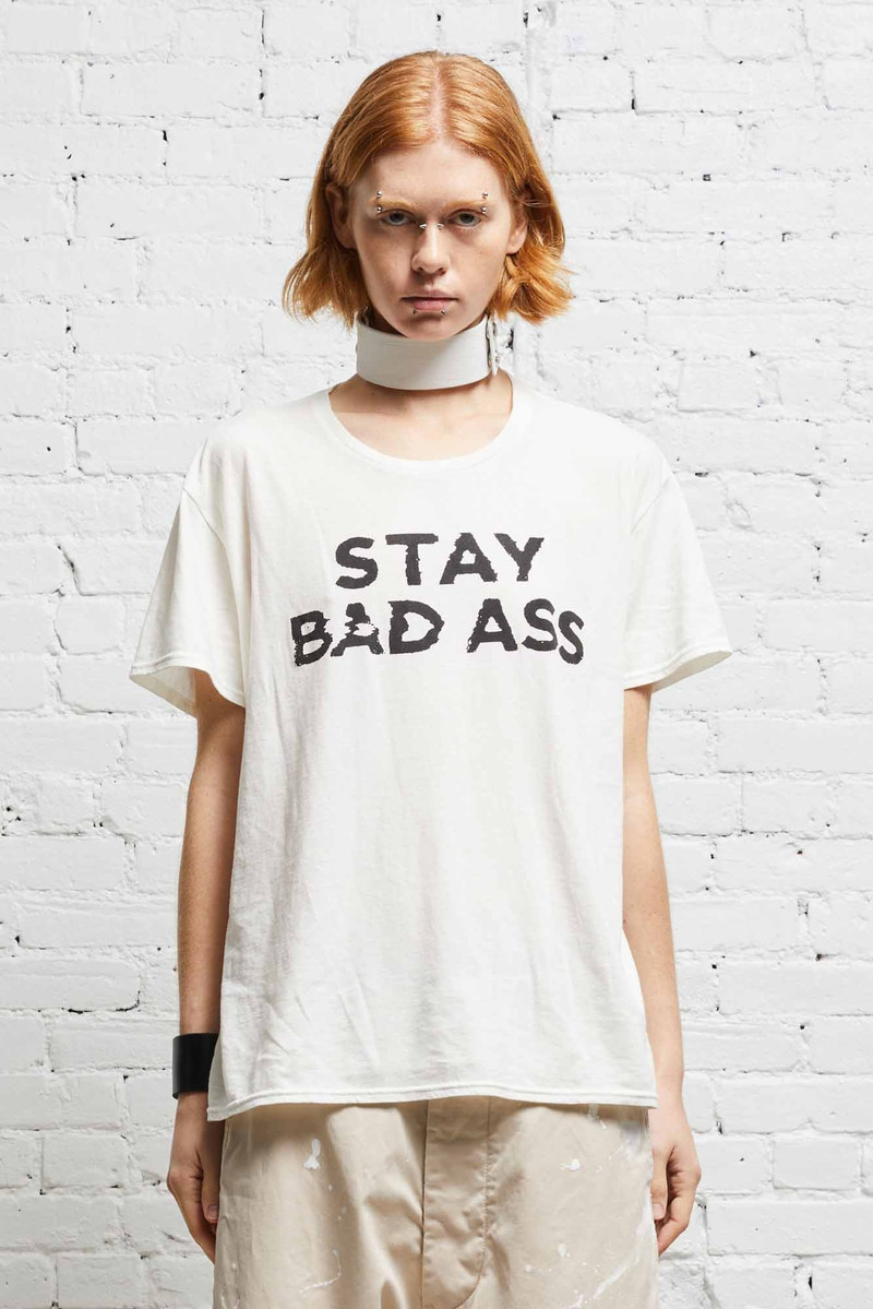 R13 STAY BADASS BOY T - ECRU outlook