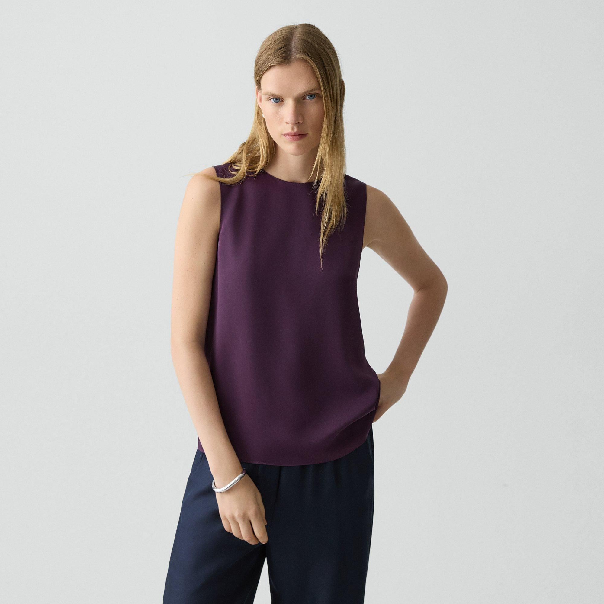 Shell Top in Silk Georgette - 2