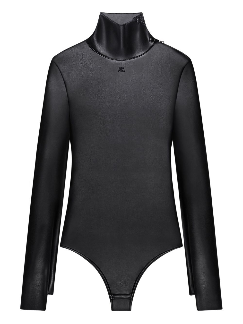 mock-neck zipped-shoulder bodysuit - 1