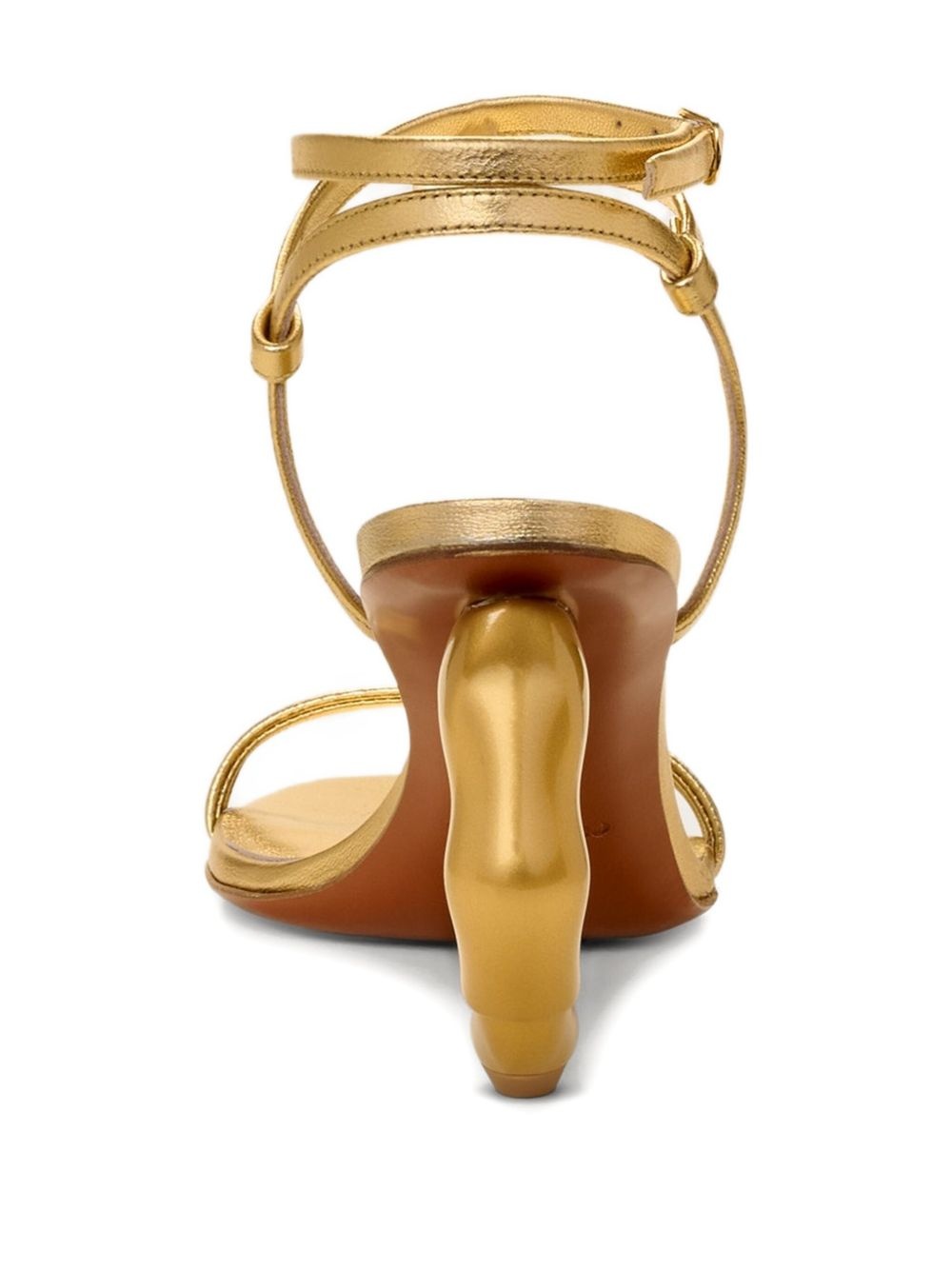90mm leather heeled sandals - 3