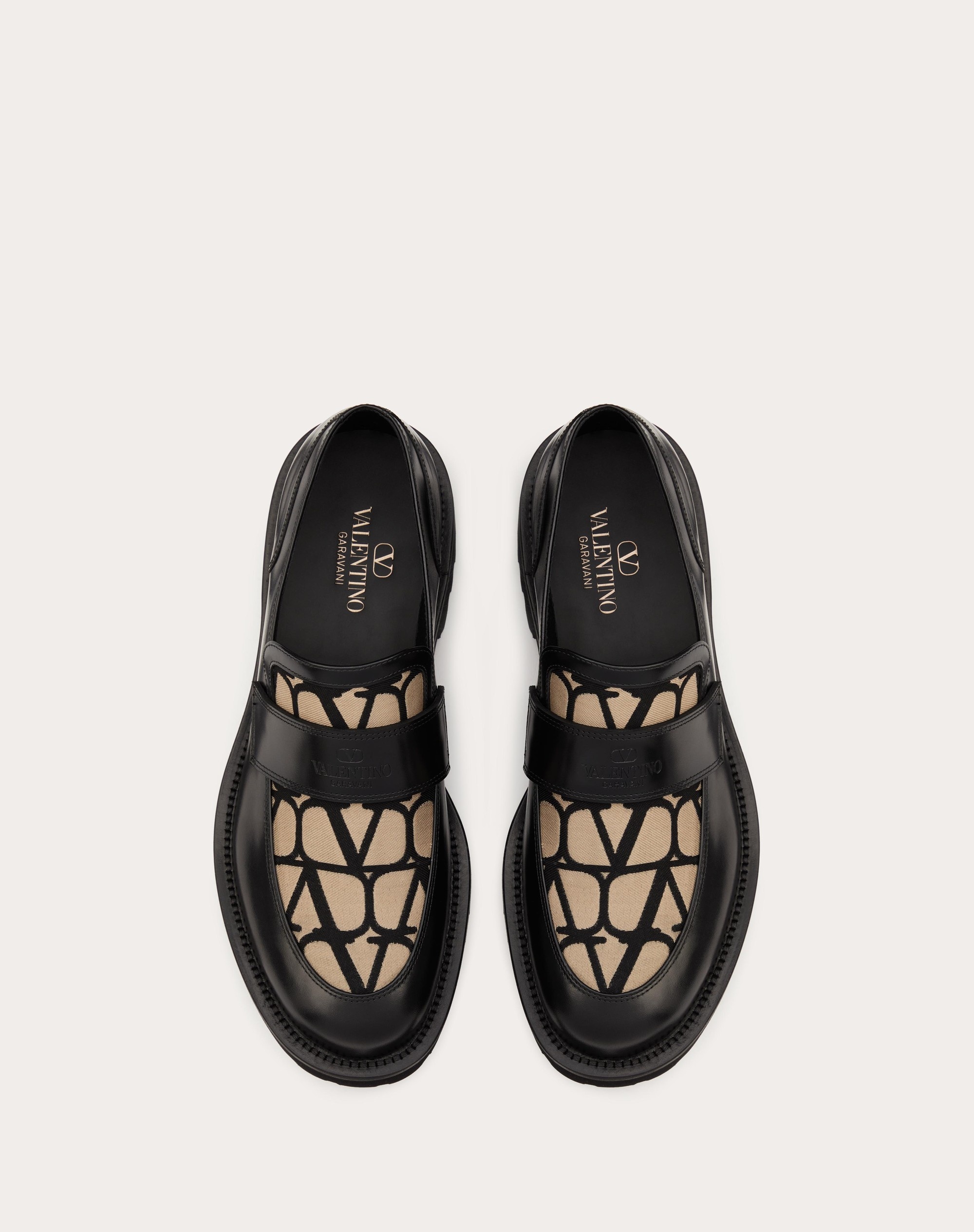 LOAFER IN TOILE ICONOGRAPHE TECHNICAL FABRIC AND CALFSKIN - 4