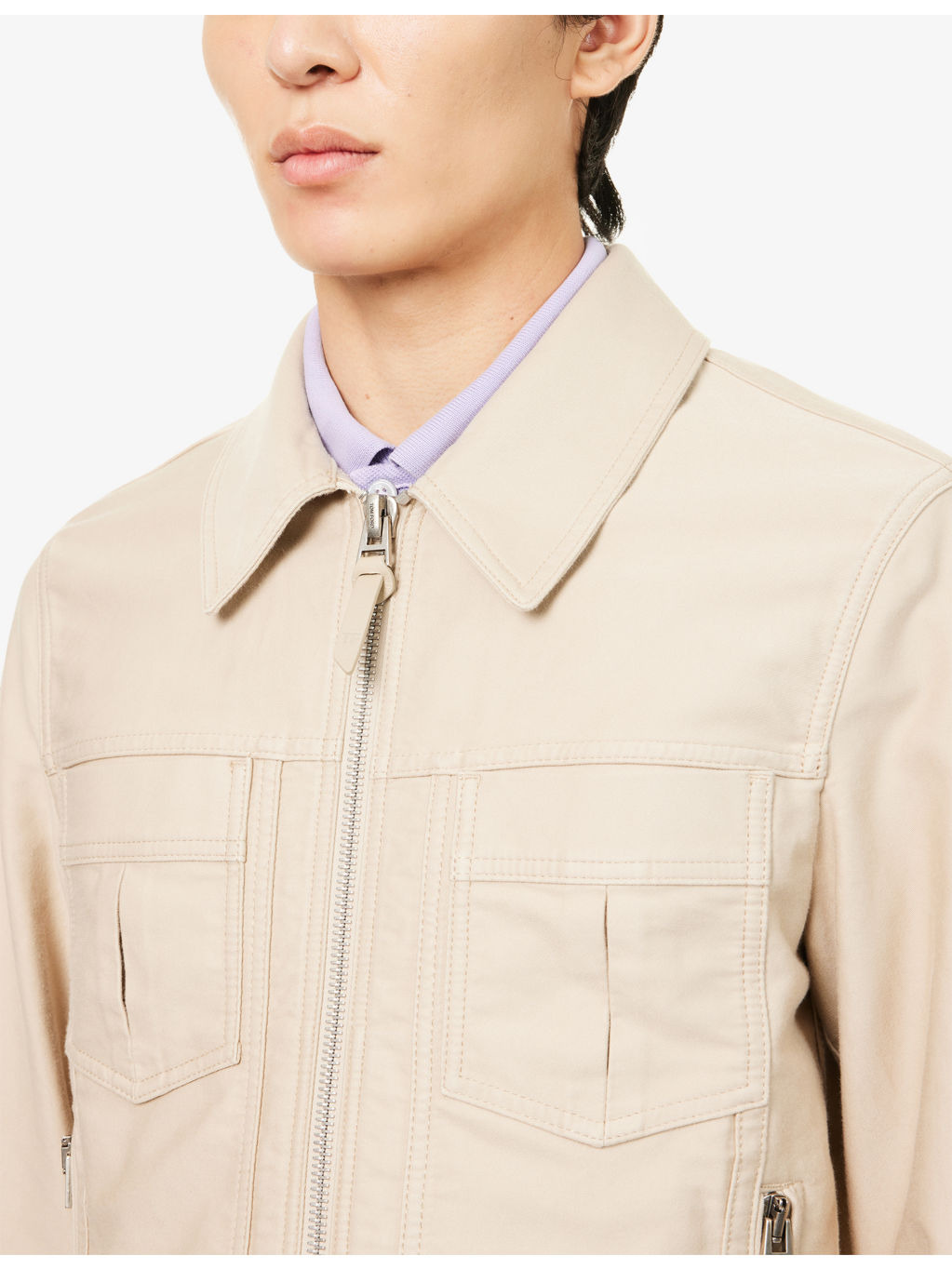 Sharp Battle Patch-Pocket Cotton Jacket - 5