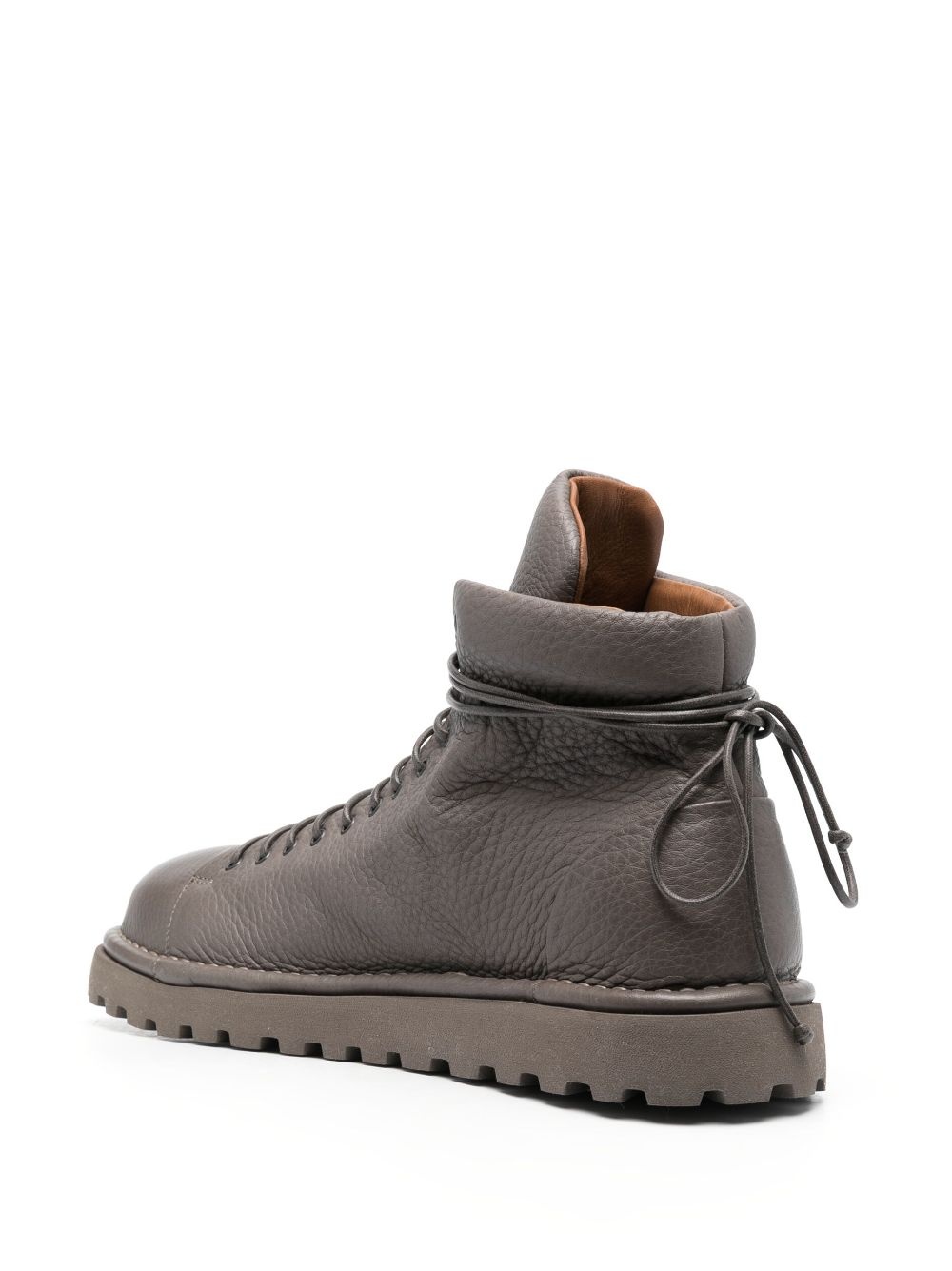 round-toe 30mm lace-up leather boots - 3