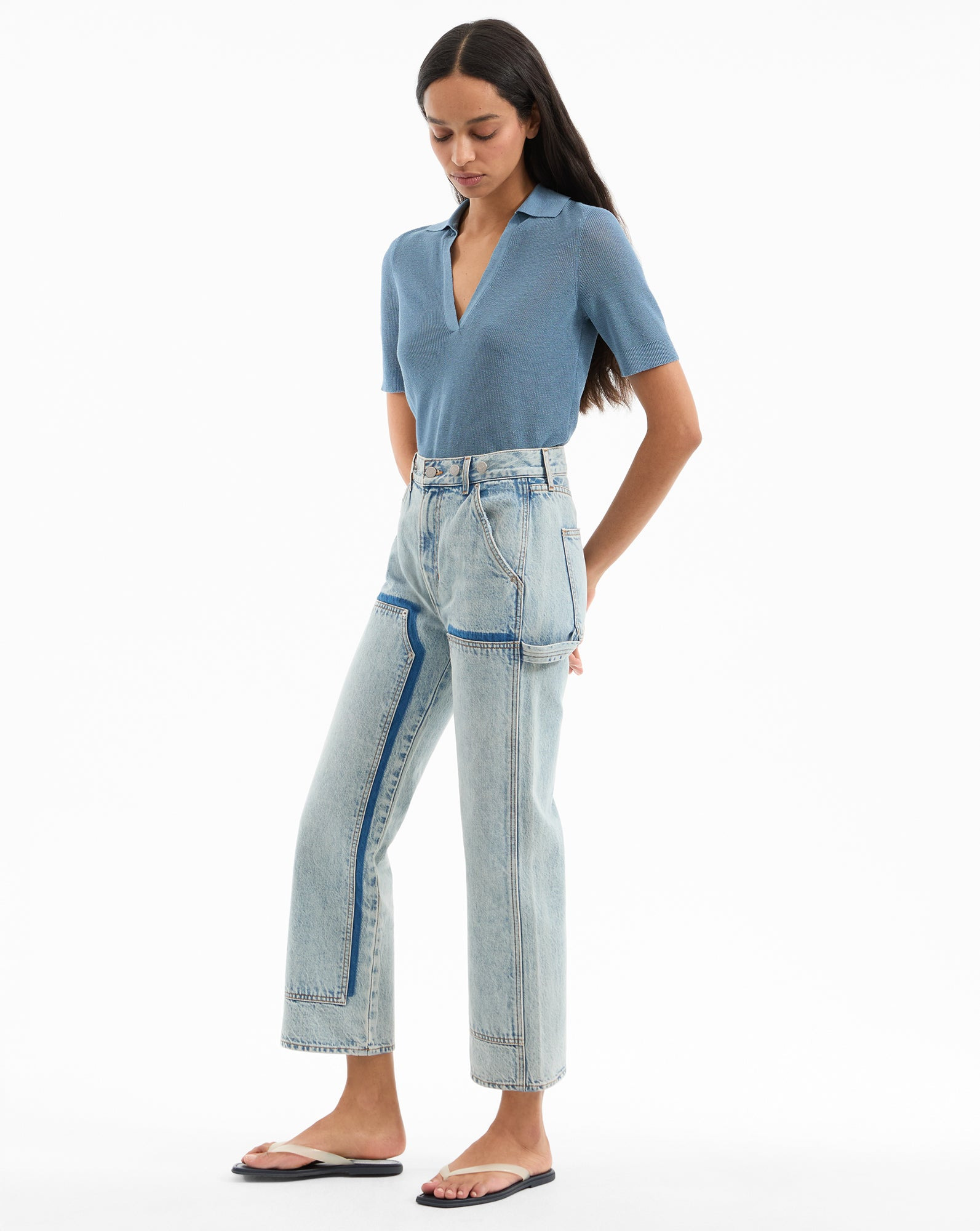 DYLAN PATCH-FRONT STRAIGHT-LEG JEANS - 4