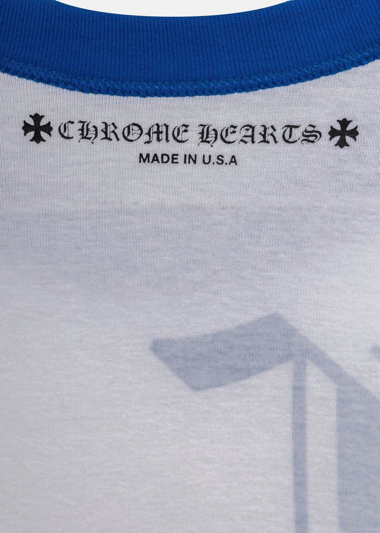 Chrome Hearts White Blue Baseball Longsleeve - 6