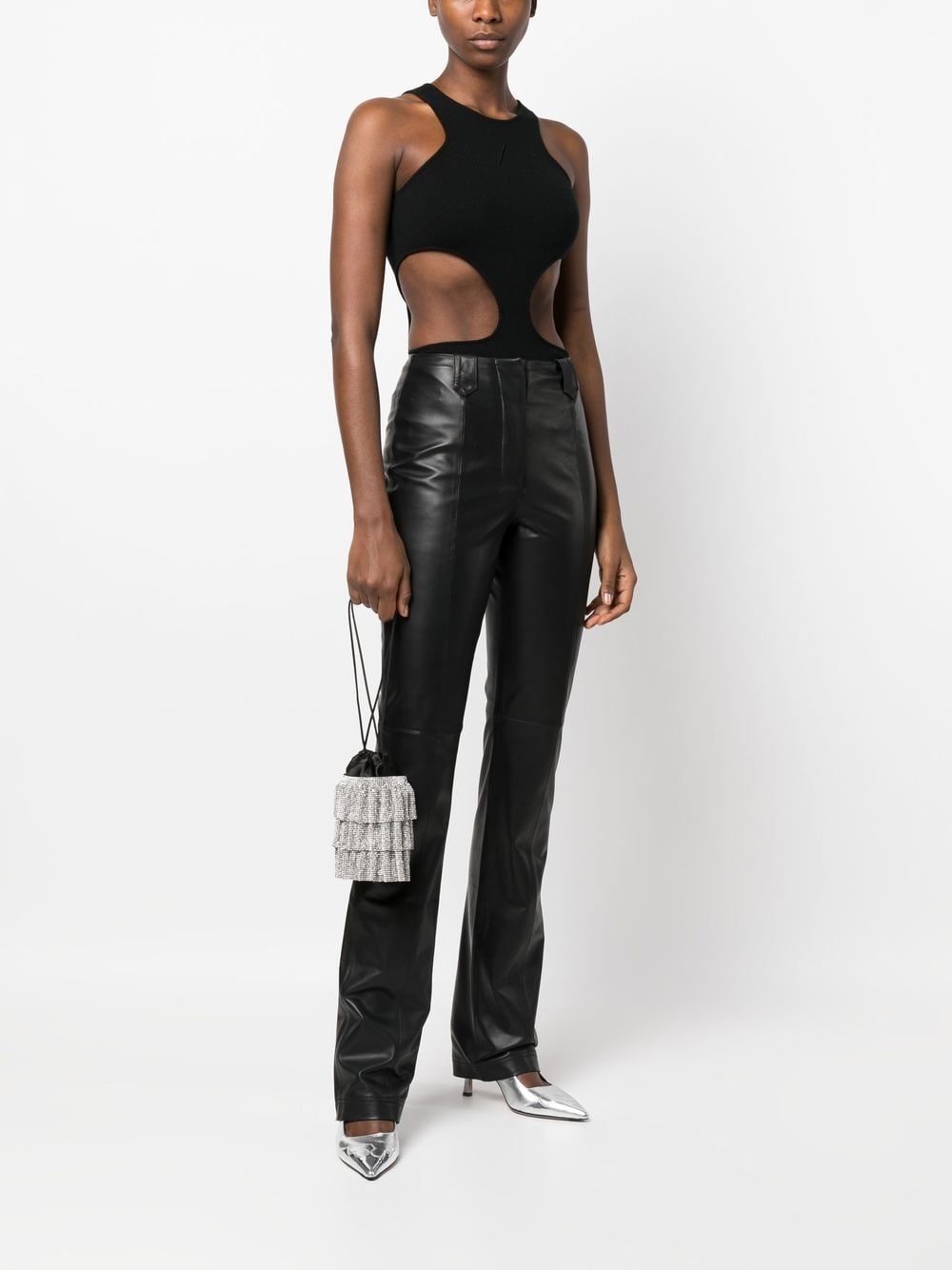 crystal-mesh bucket bag - 2