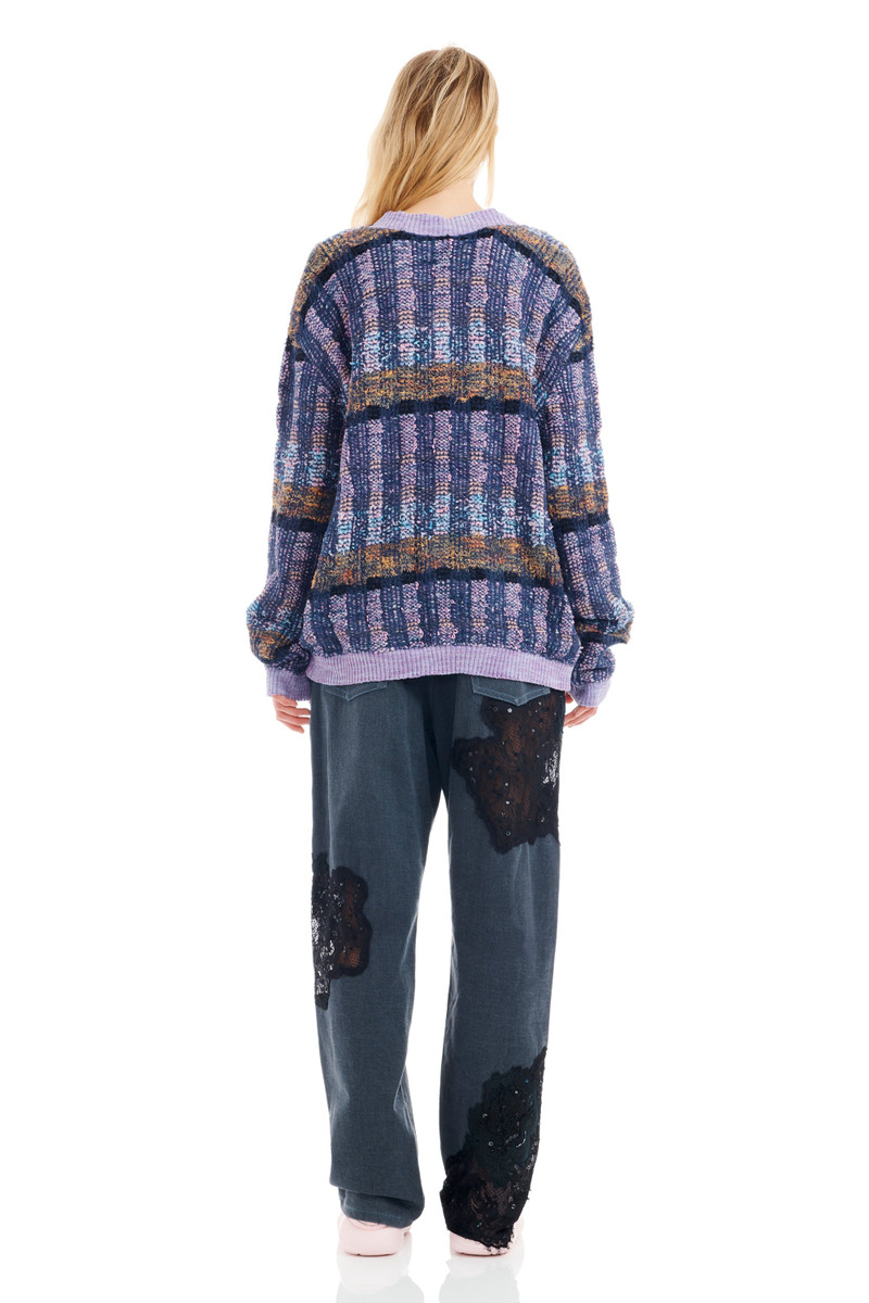 VITELLI PURPLE PLAID WOOLLY SWEATER 6