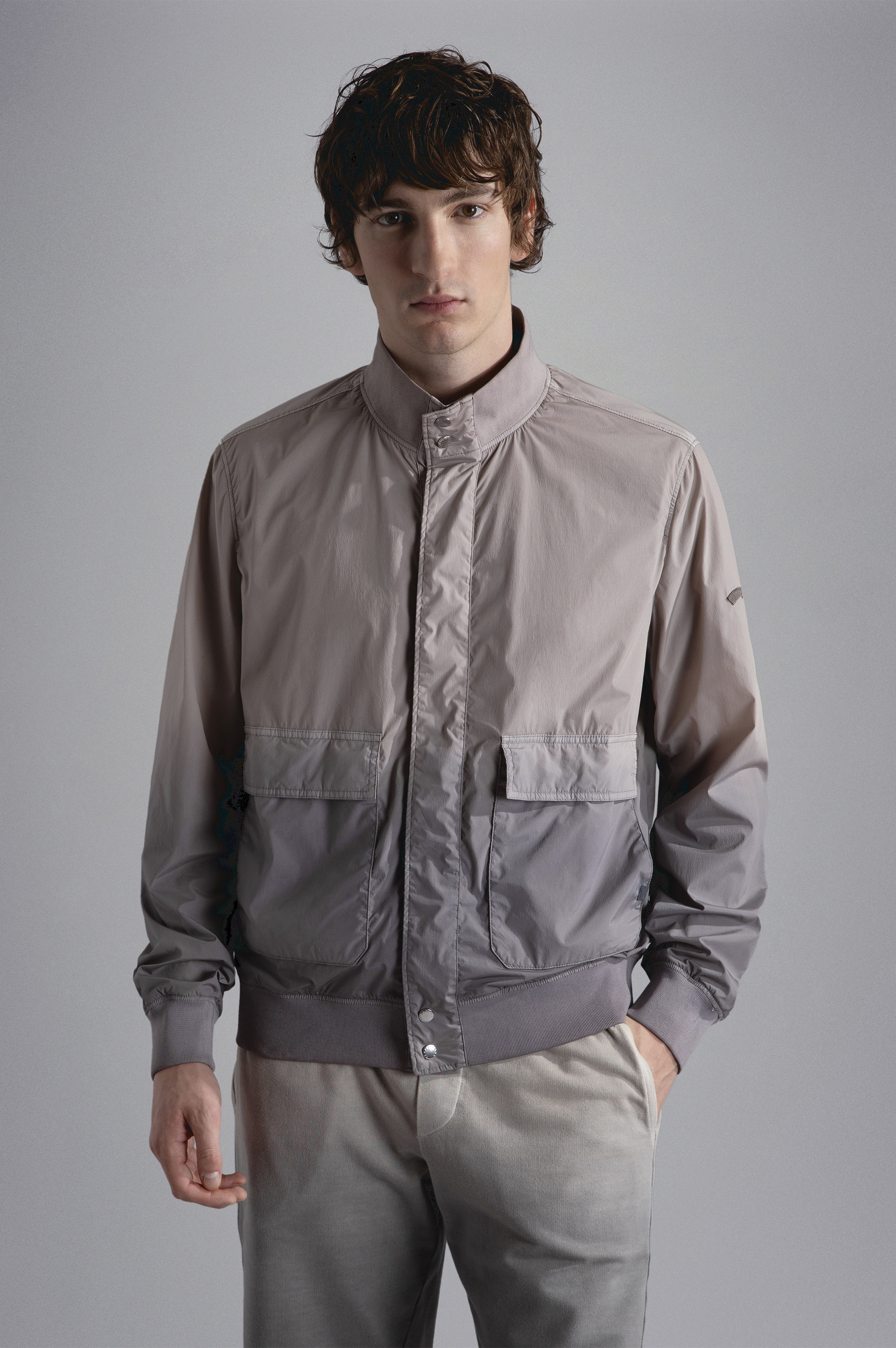 GARMENT DYED FADED STRETCH ECONYL® BOMBER JACKET - 6