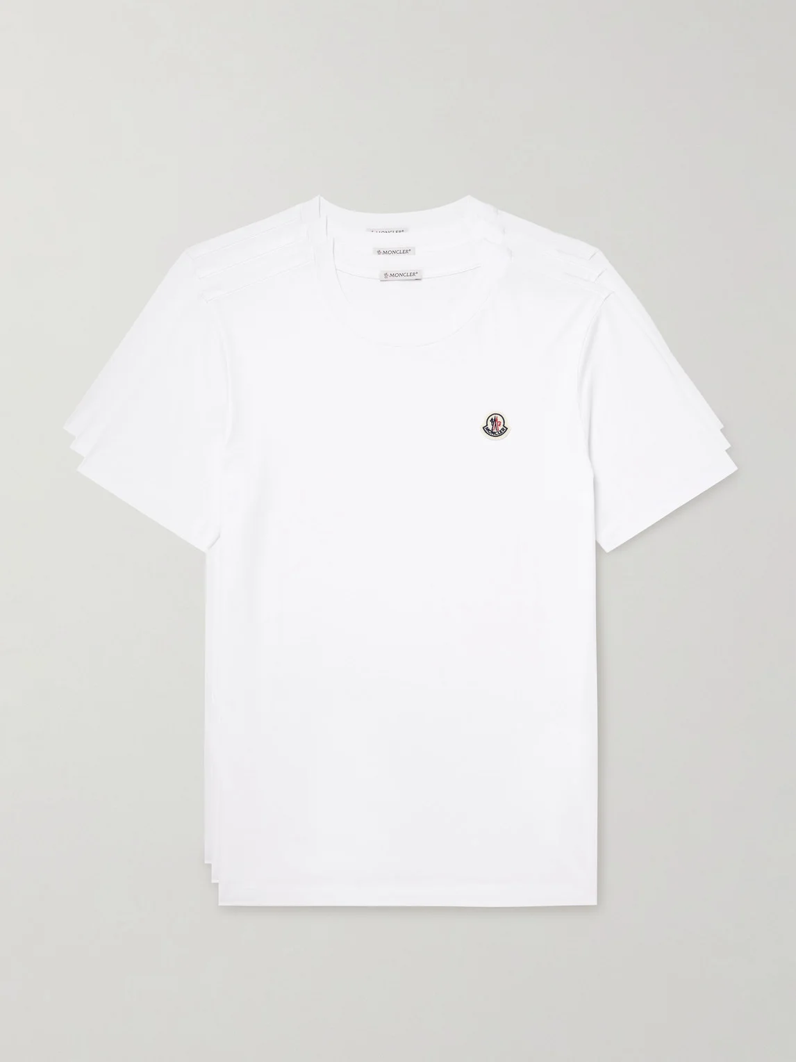 Three-Pack Logo-Appliquéd Cotton-Jersey T-Shirts - 1