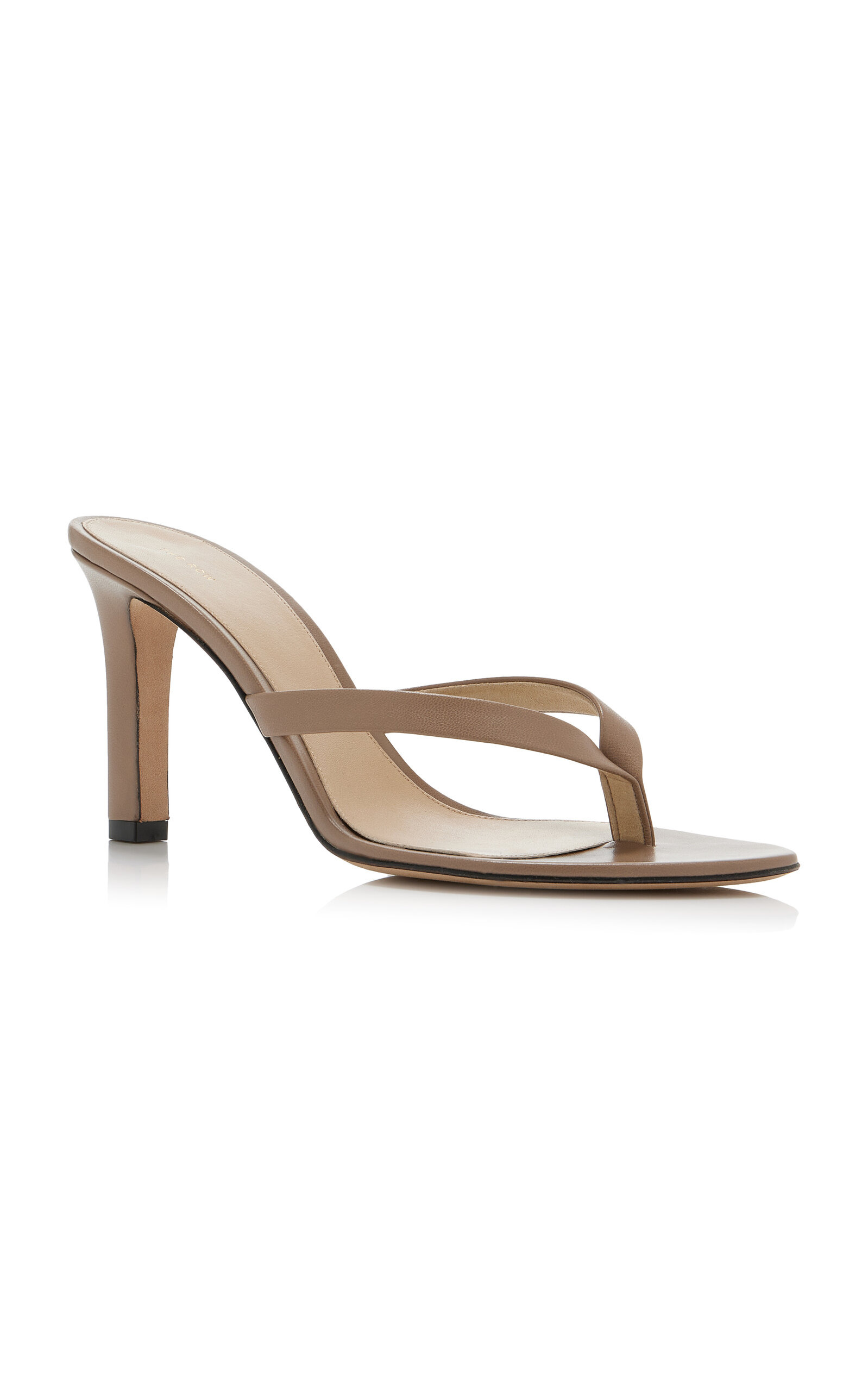 Sacha Leather Thong Sandals grey - 5