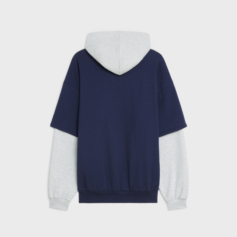 CELINE CELINE TWO-TONE HOODIE IN COTTON FLEECE outlook