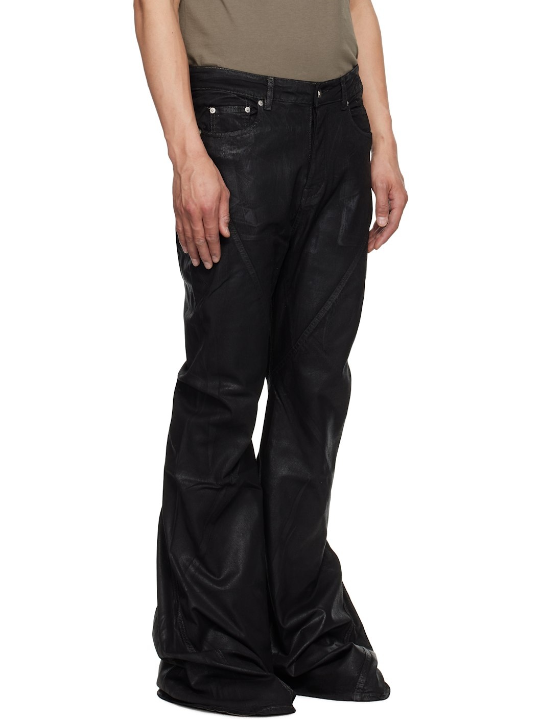 Black Hollywood Bias Bootcut Jeans - 2