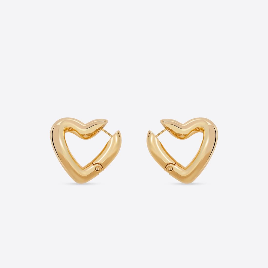 Women's Loop Heart Earrings in Gold - 1