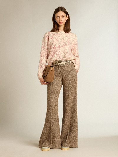 Golden Goose Women’s pants in beige and brown wool and silk blend fabric outlook