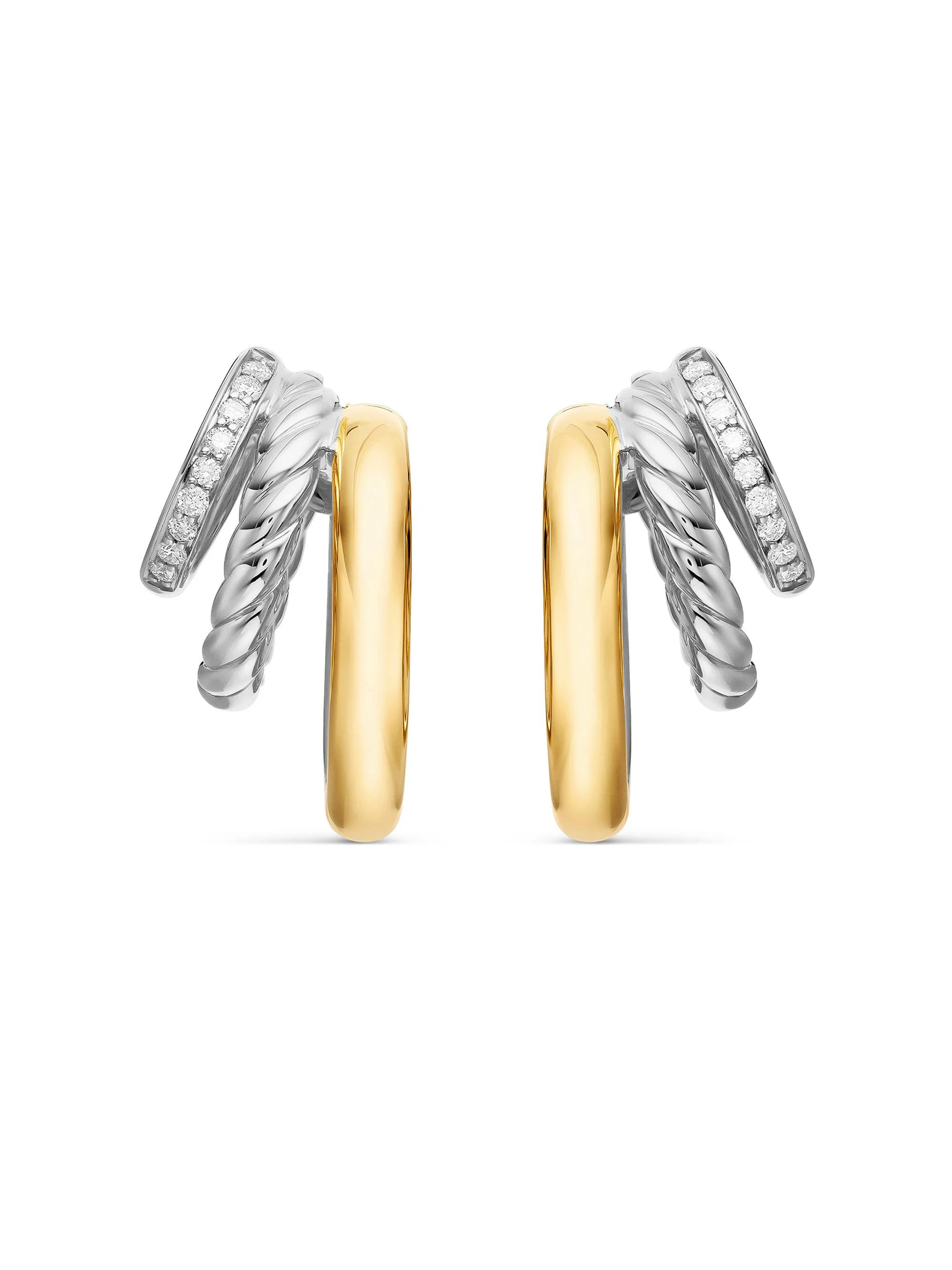 Women's DY Mercer Multi Hoop Earrings In Sterling Silver - Silver - 1