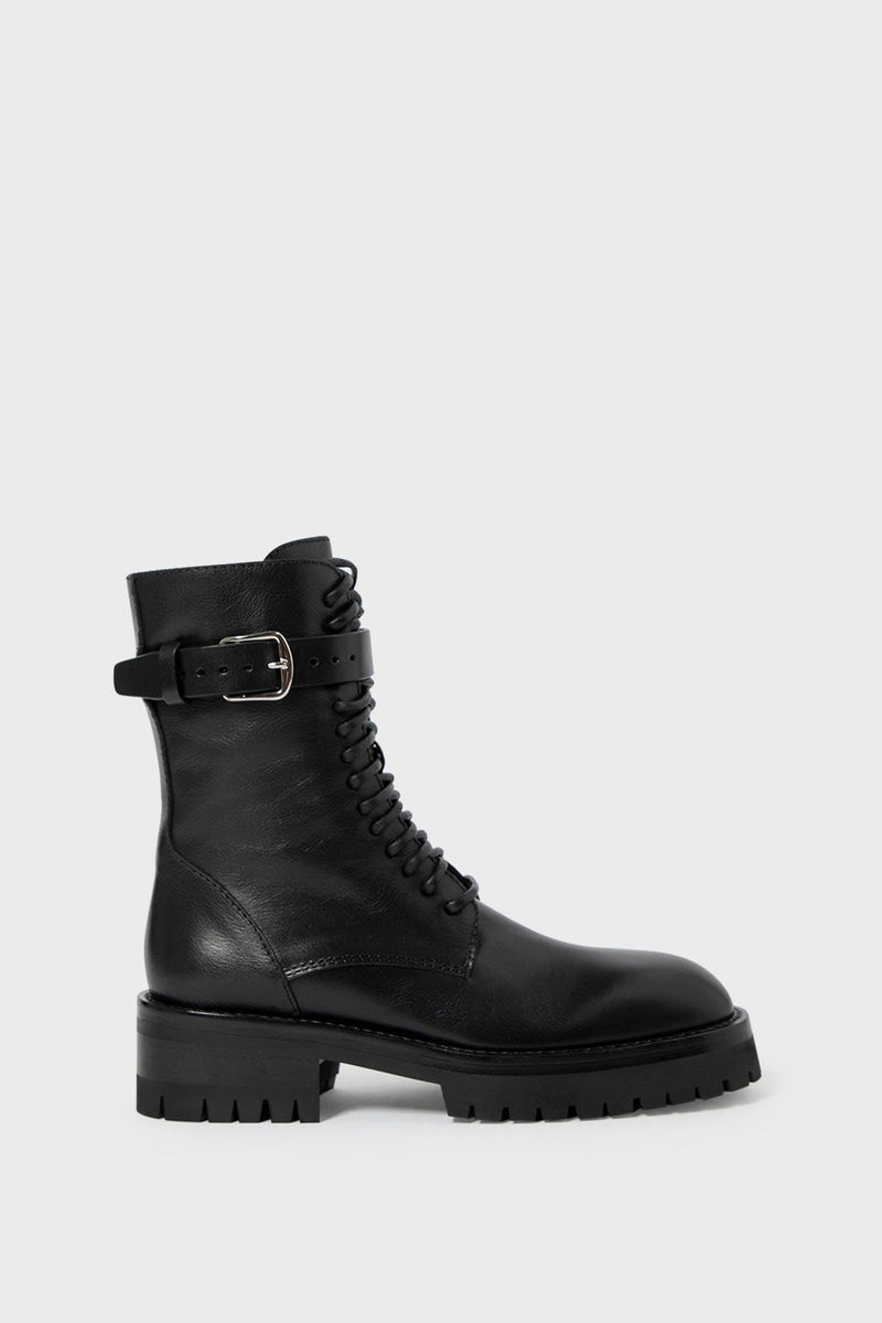 Ann Demeulemeester Cisse Combat Boots Black outlook