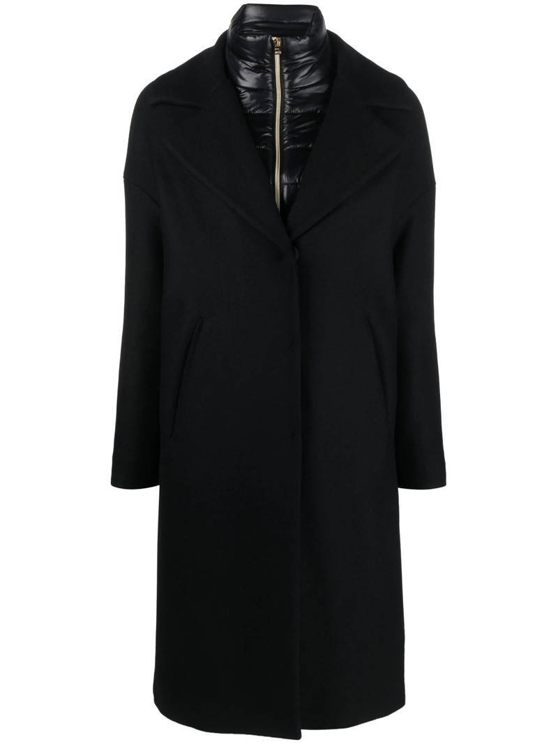 Padded-bib Single-breasted Coat 1