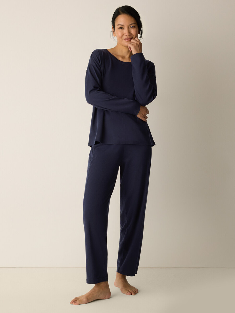 EILEEN FISHER Organic Cotton Interlock Lantern Sleep Pant outlook