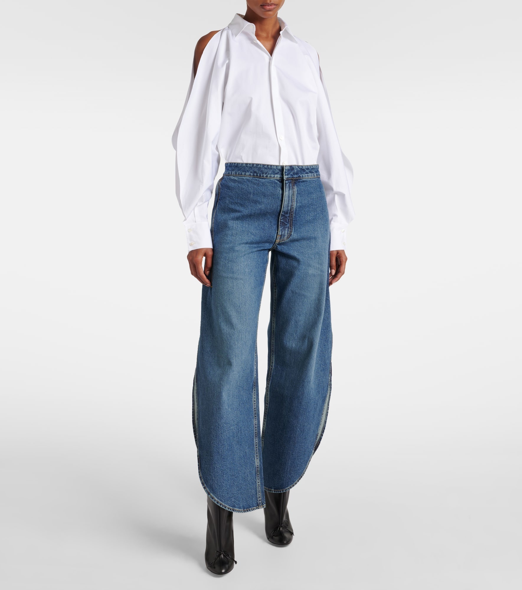 Petal high-rise barrel-leg jeans - 2