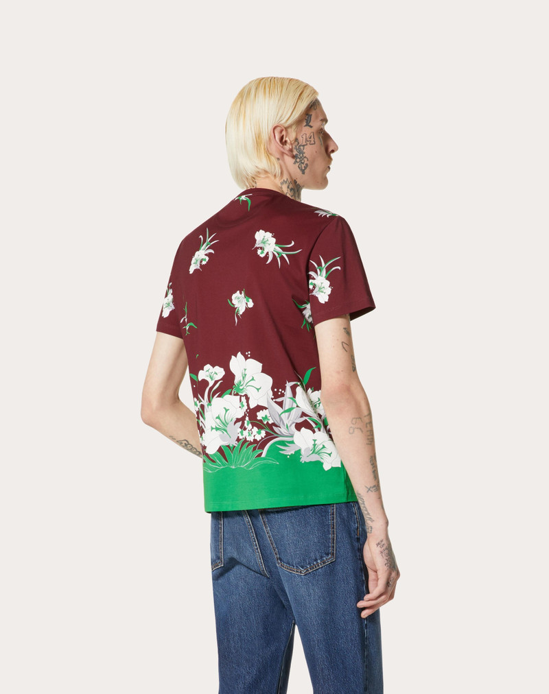 CREWNECK COTTON T-SHIRT WITH STREET FLOWERS TULIPOP PRINT 4