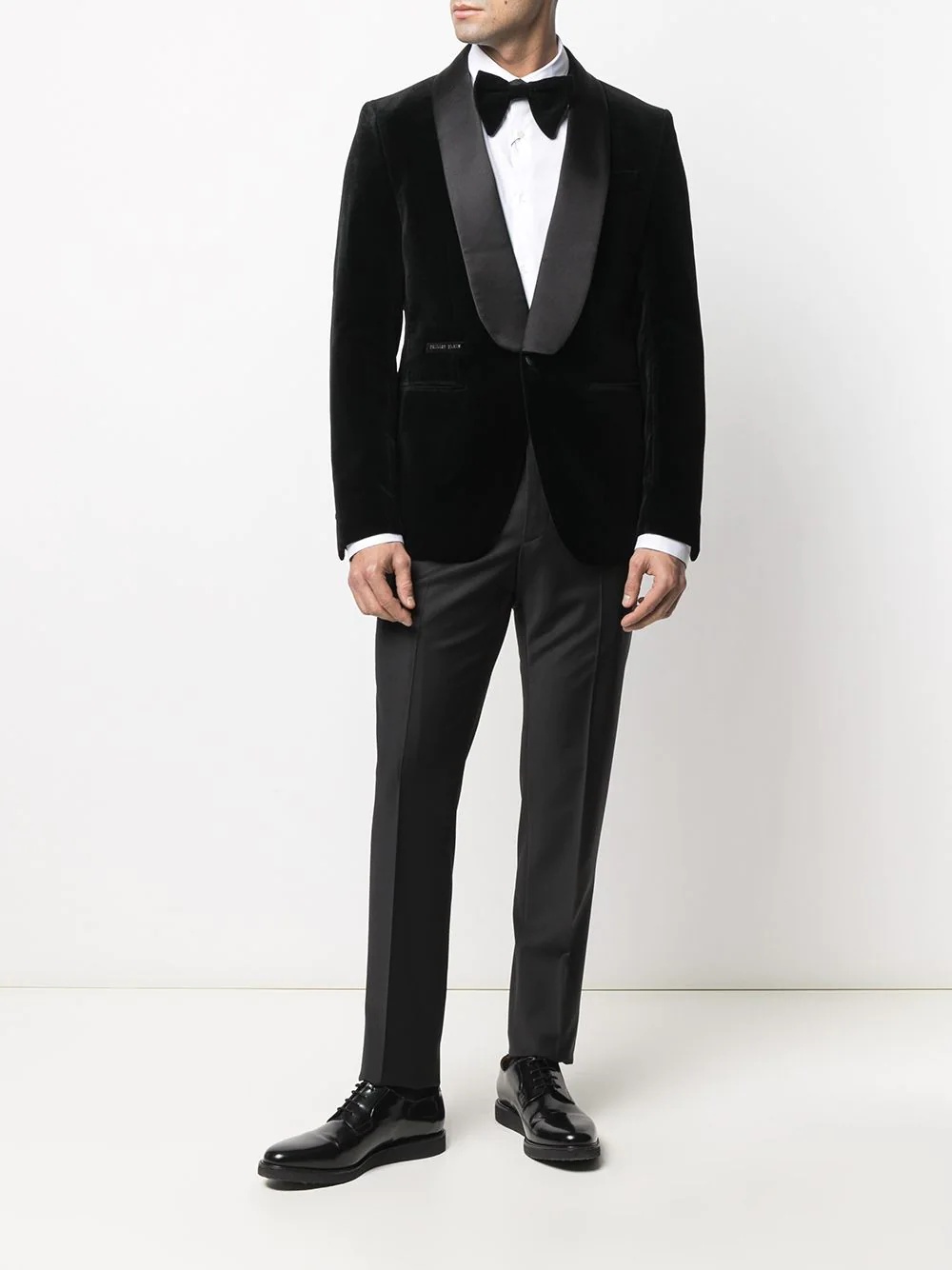 Elegant velvet-effect blazer - 2