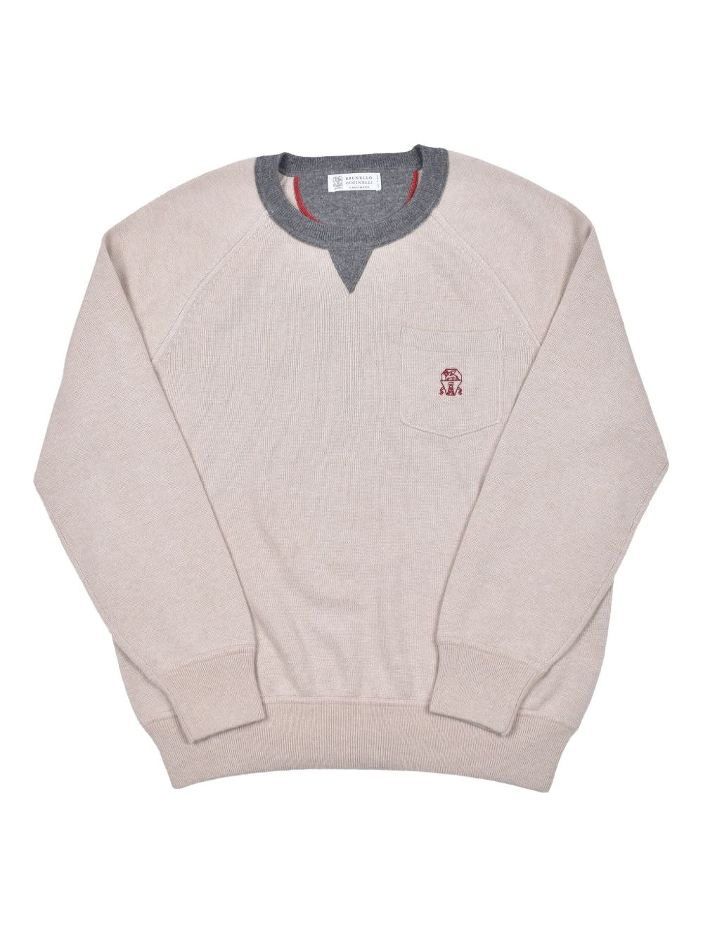 logo-embroidered raglan-sleeve sweater - 3