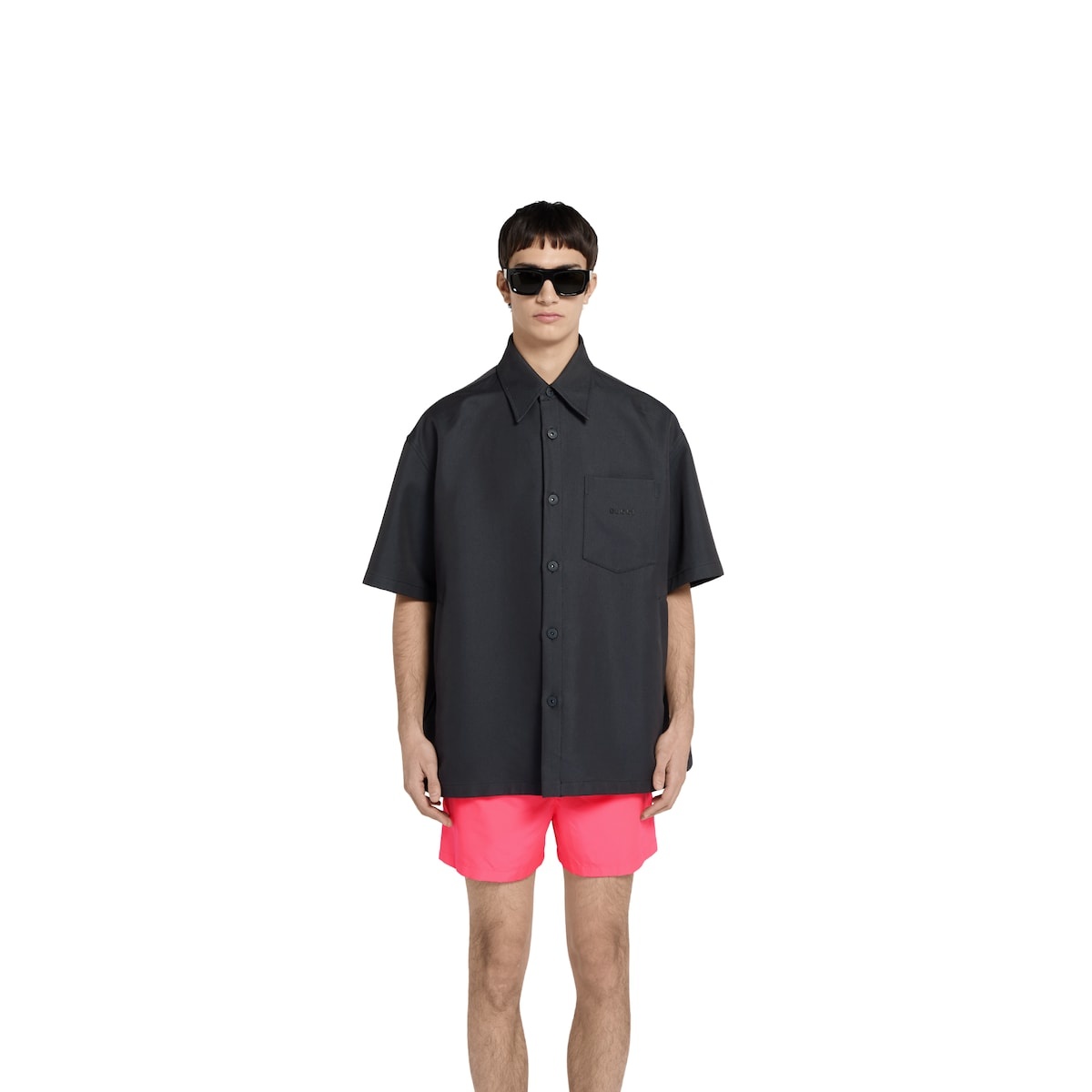 Oversize cotton gabardine shirt - 3