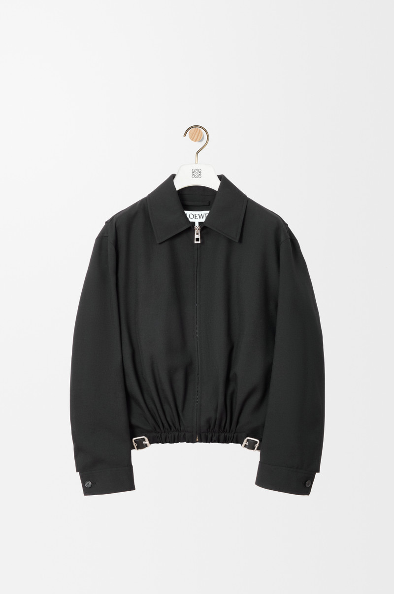 Belted jacket in wool 1