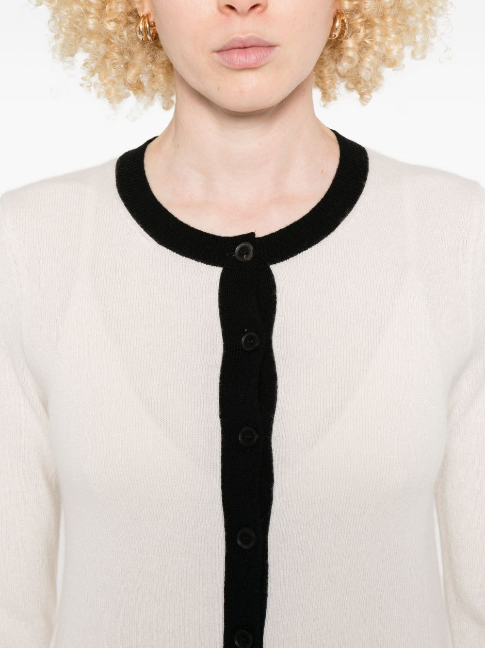 colourblock cashmere cardigan - 5