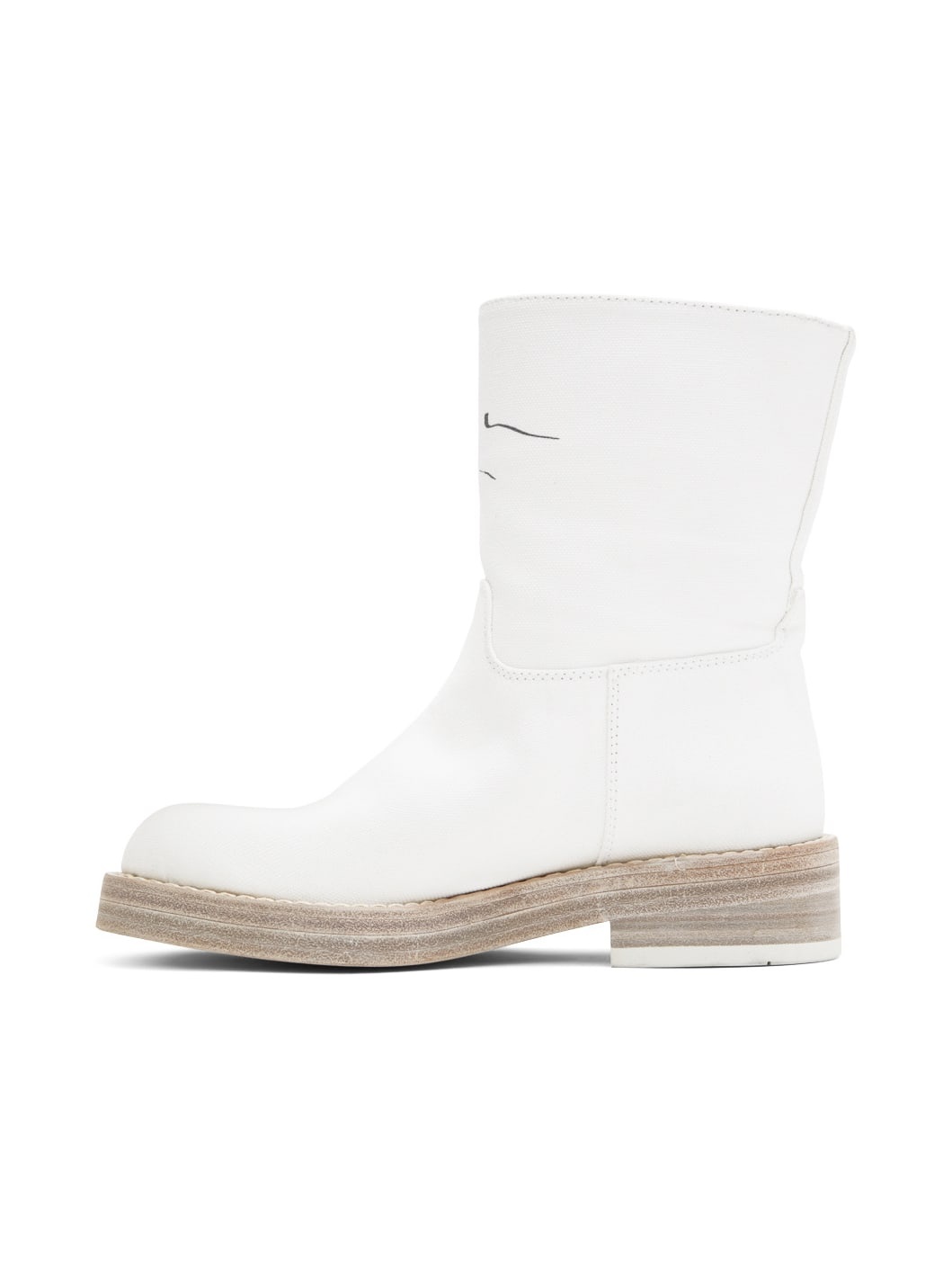 White Canvas Billie Boots - 3