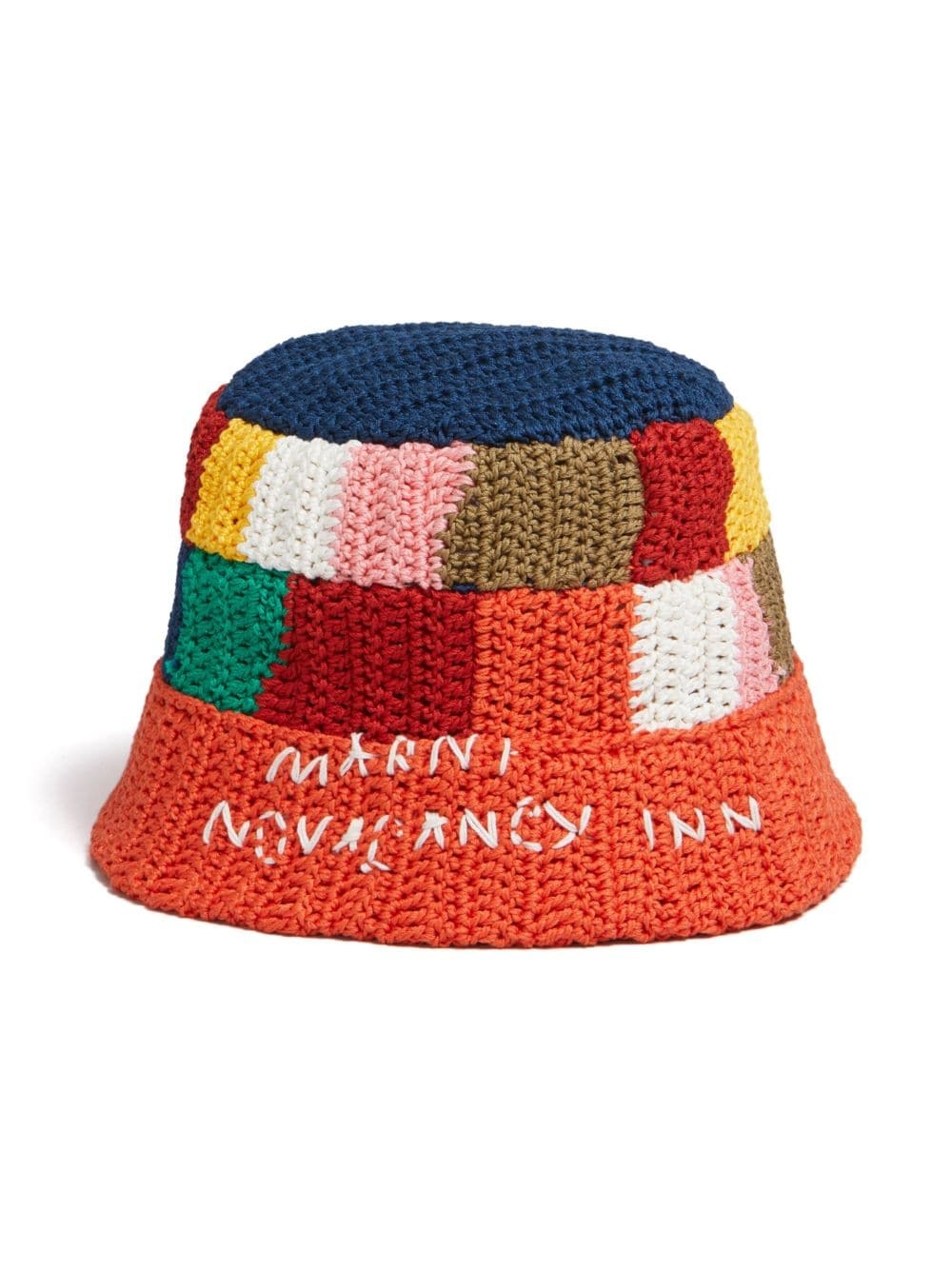 embroidered-logo crochet bucket-hat - 3