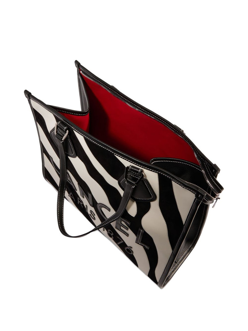 large zebra-print suede tote bag 4
