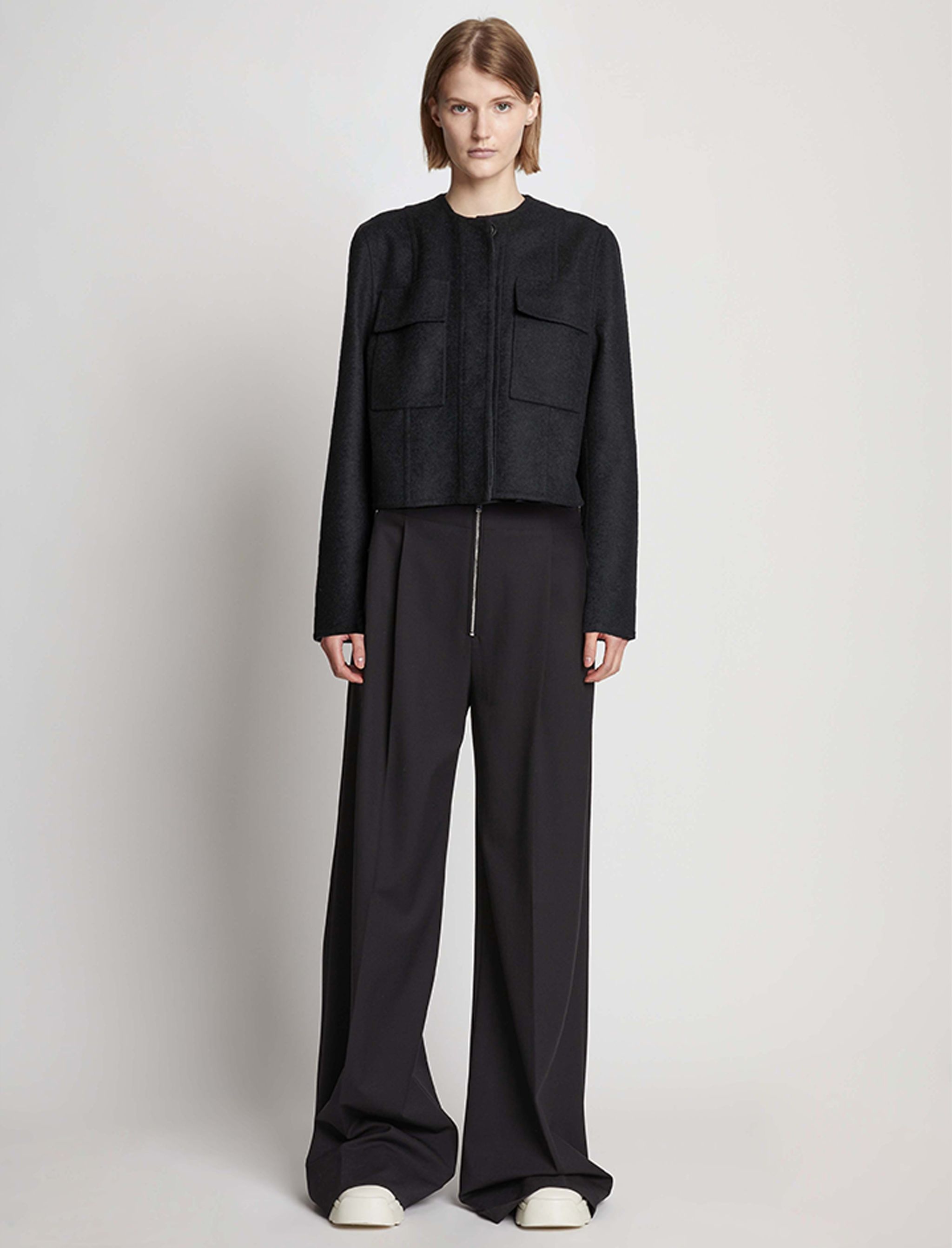 Eco Wool Double Face Crop Jacket - 3