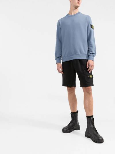 Stone Island logo-patch cotton sweatshirt outlook