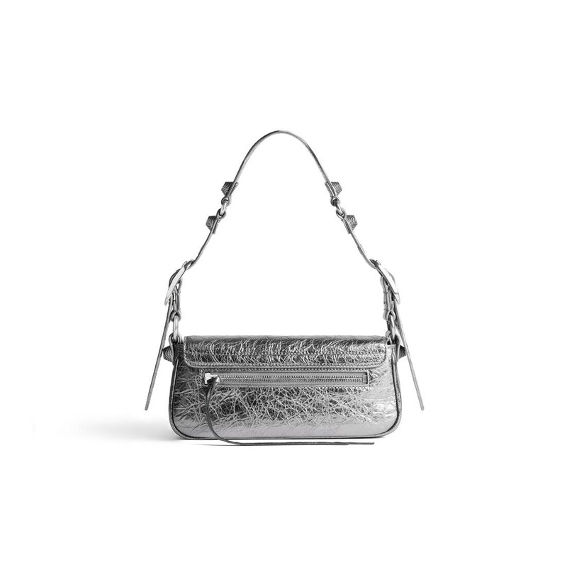 Women's Le Cagole Xs Sling Bag Metallized in Silver 4