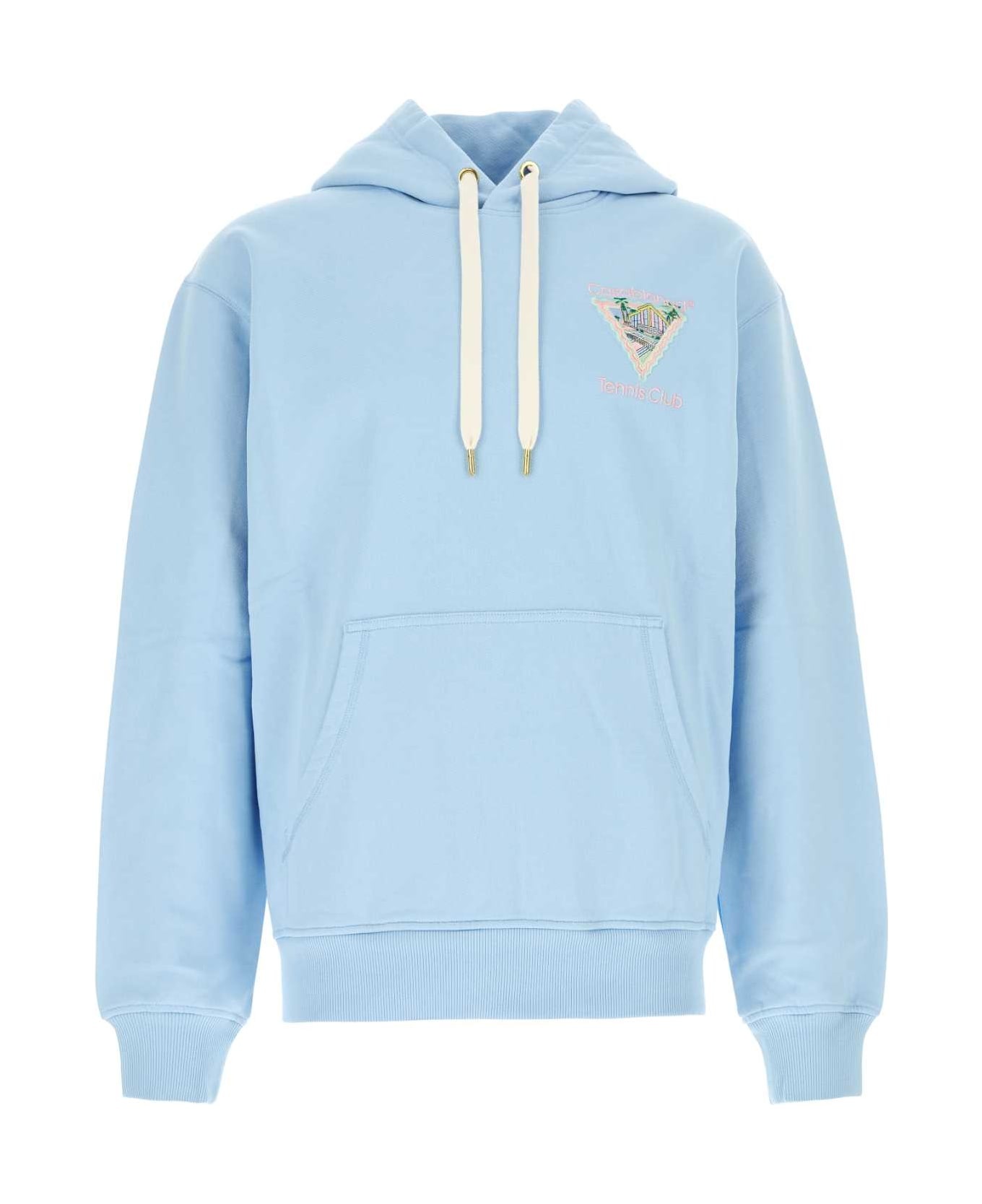 Light Blue Cotton Sweatshirt - 1