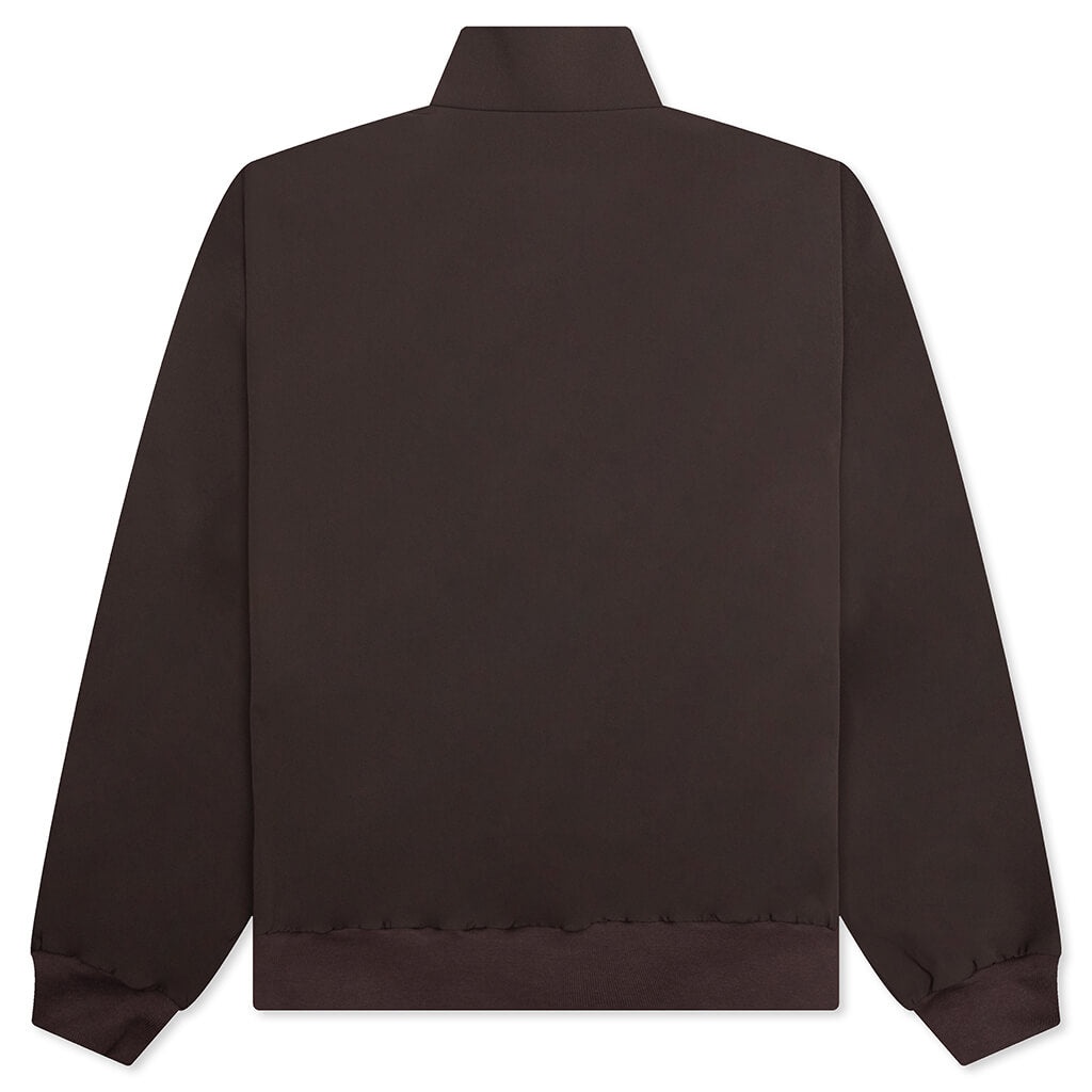 BONDED NYLON BOMBER JACKET - BROWN - 2